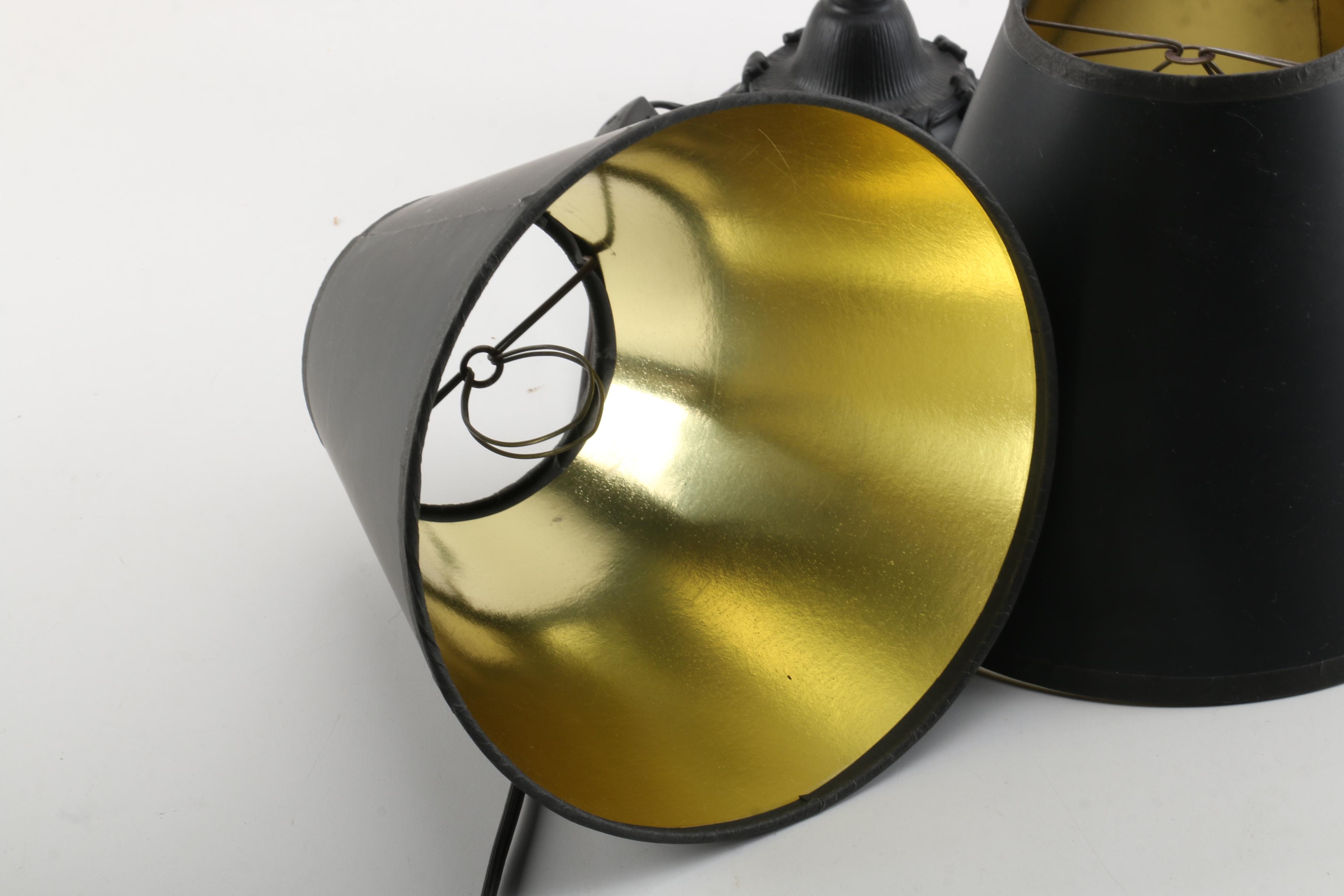 Candlestick Buffet Lamps with Shades