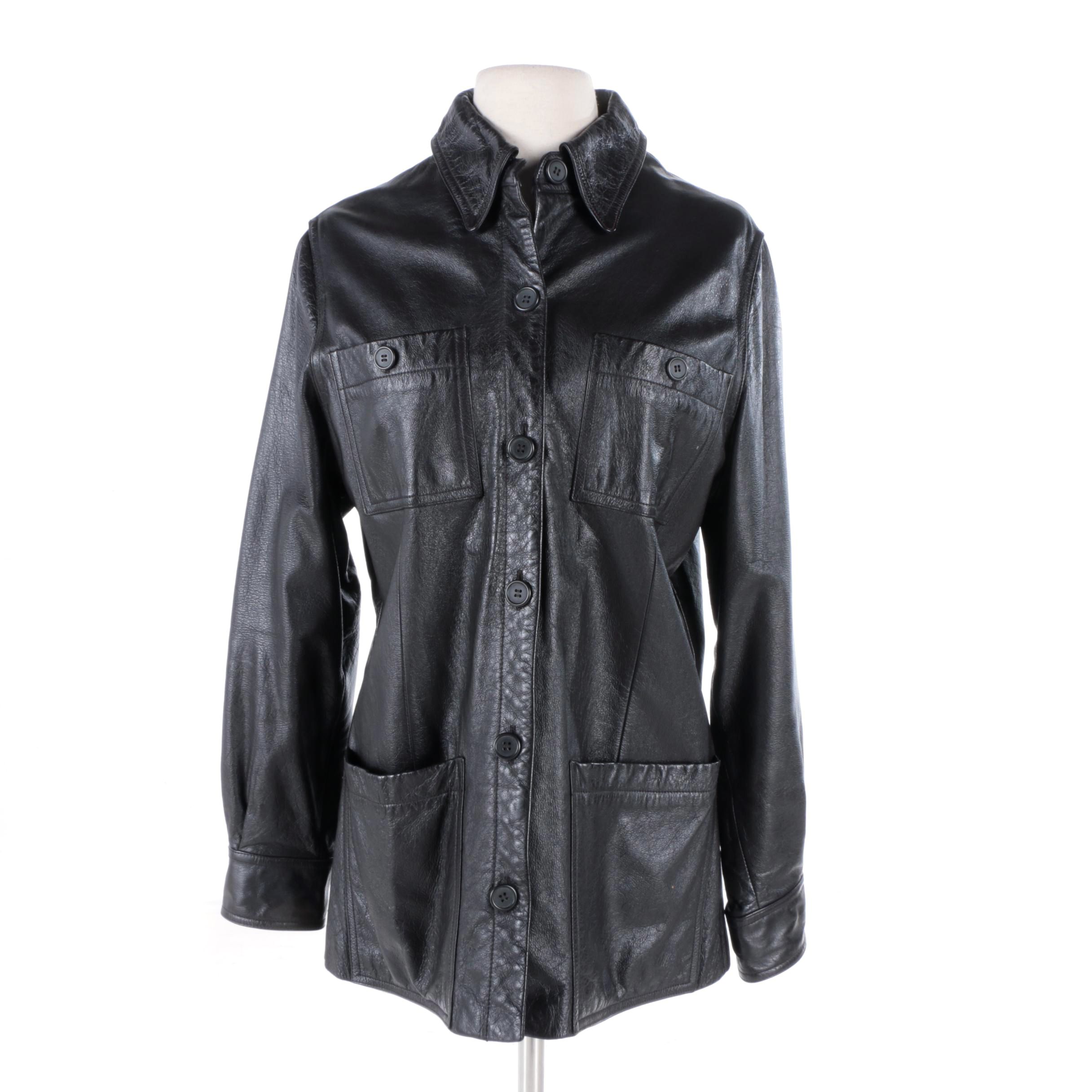 Virginia Slims Wear Black Leather Jacket