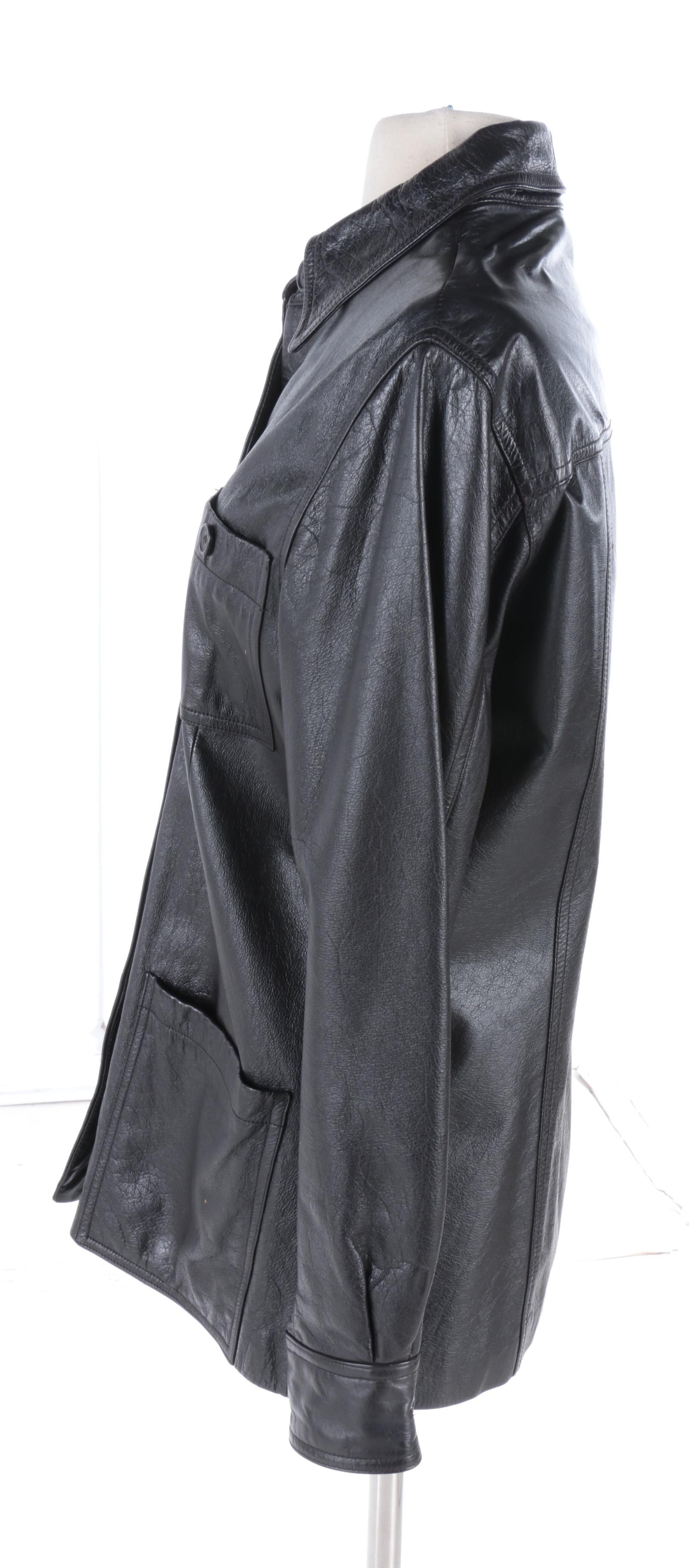 Virginia Slims Wear Black Leather Jacket