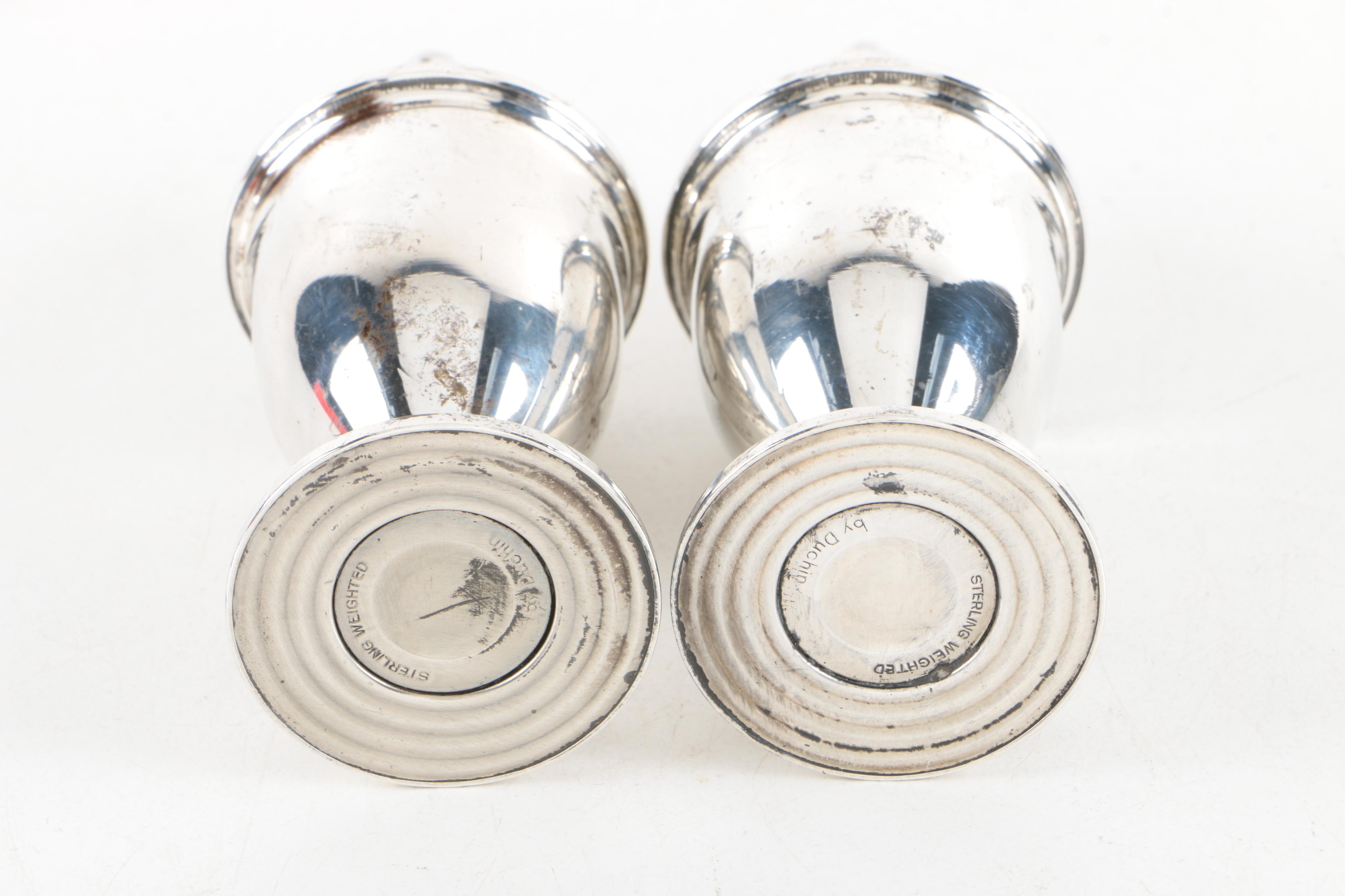 Duchin Creation Sterling Shakers with Assorted Weighted Sterling Candleholders