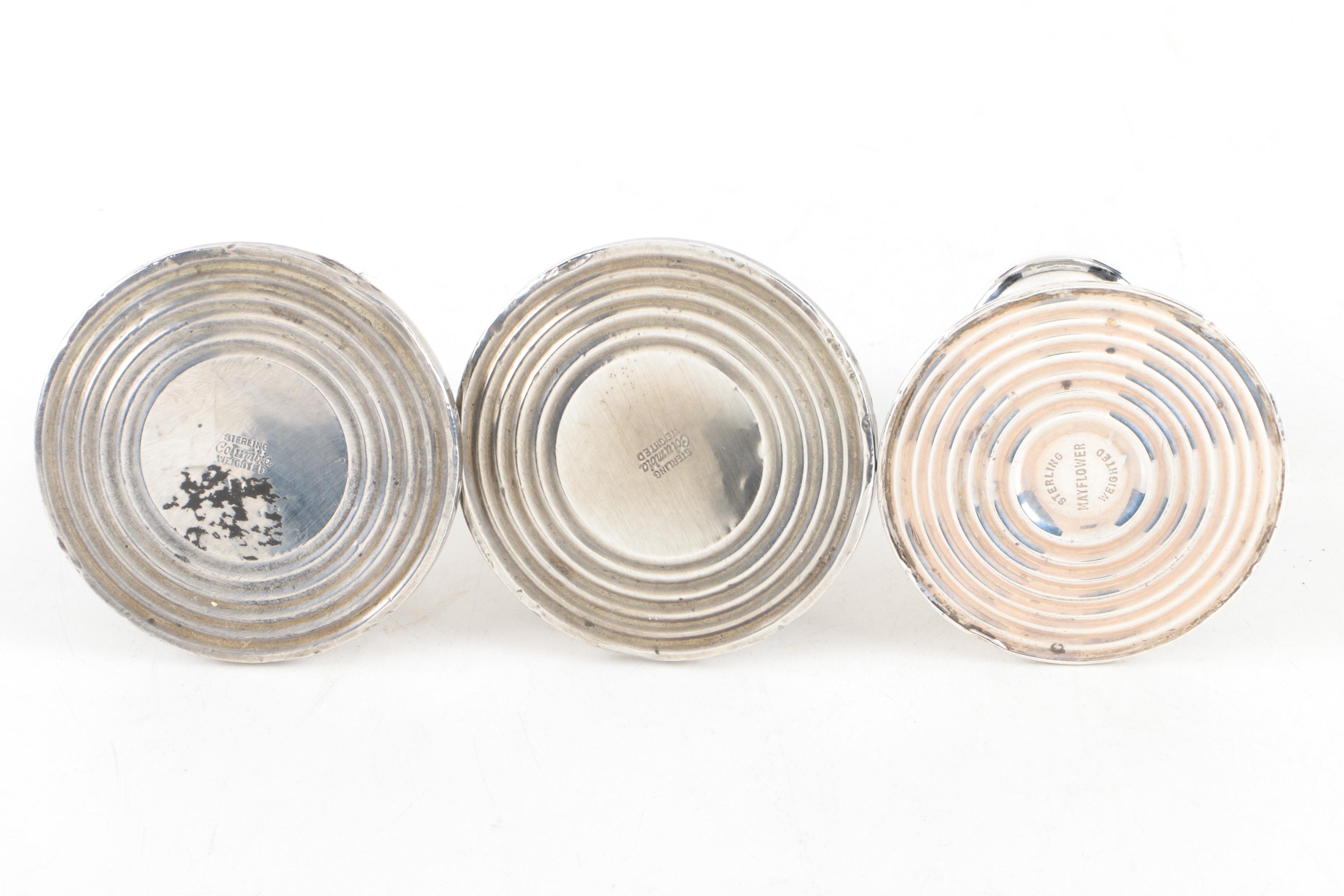 Duchin Creation Sterling Shakers with Assorted Weighted Sterling Candleholders