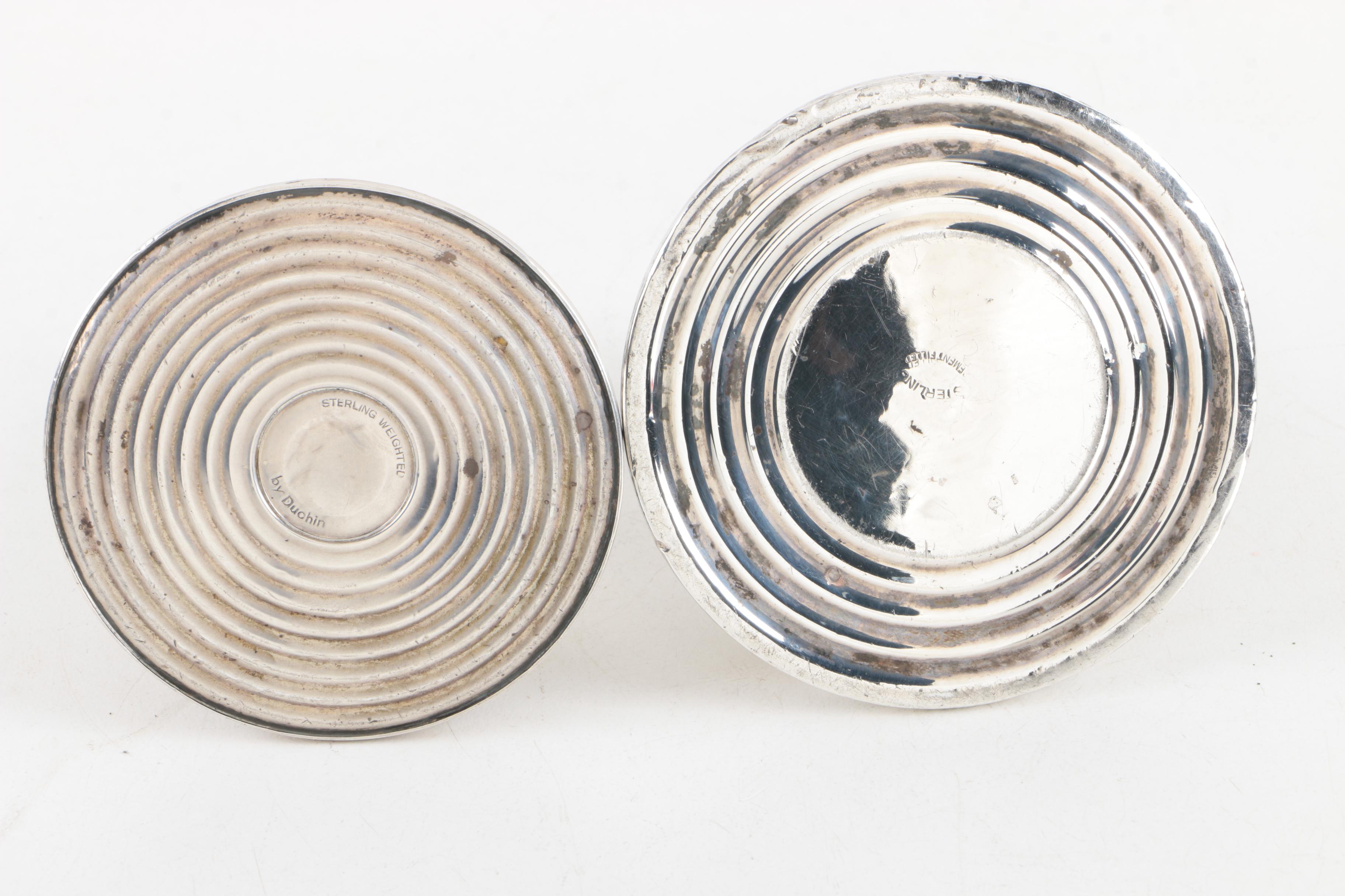 Duchin Creation Sterling Shakers with Assorted Weighted Sterling Candleholders