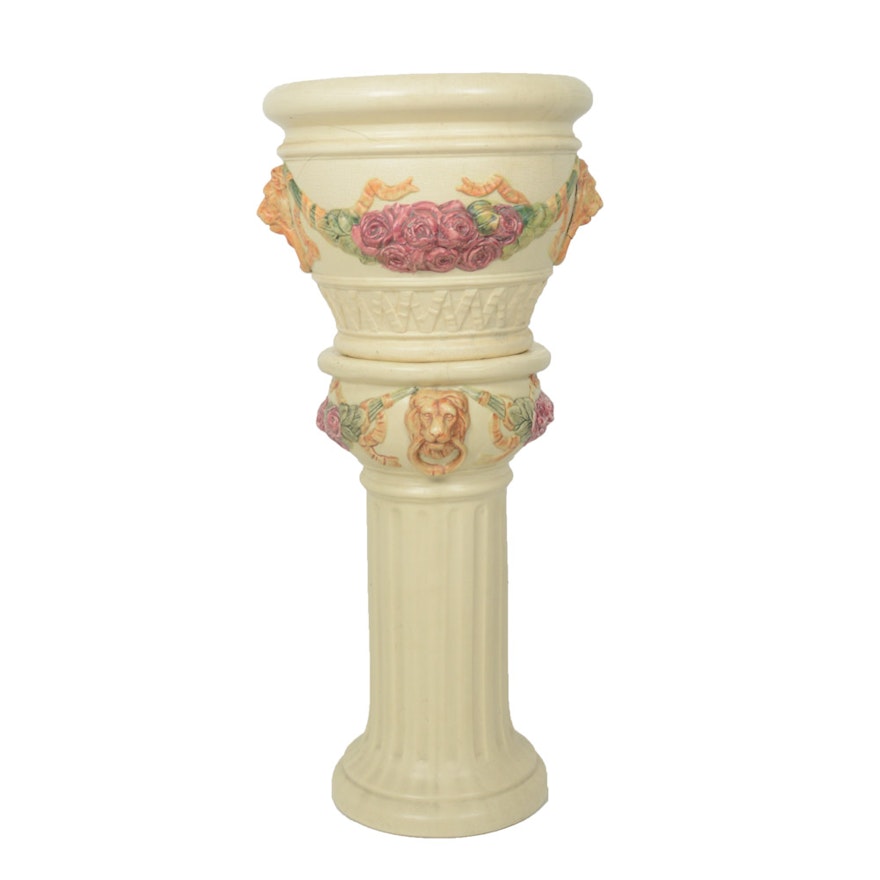 1920s Weller Pottery "Roma" Jardinière with Stand