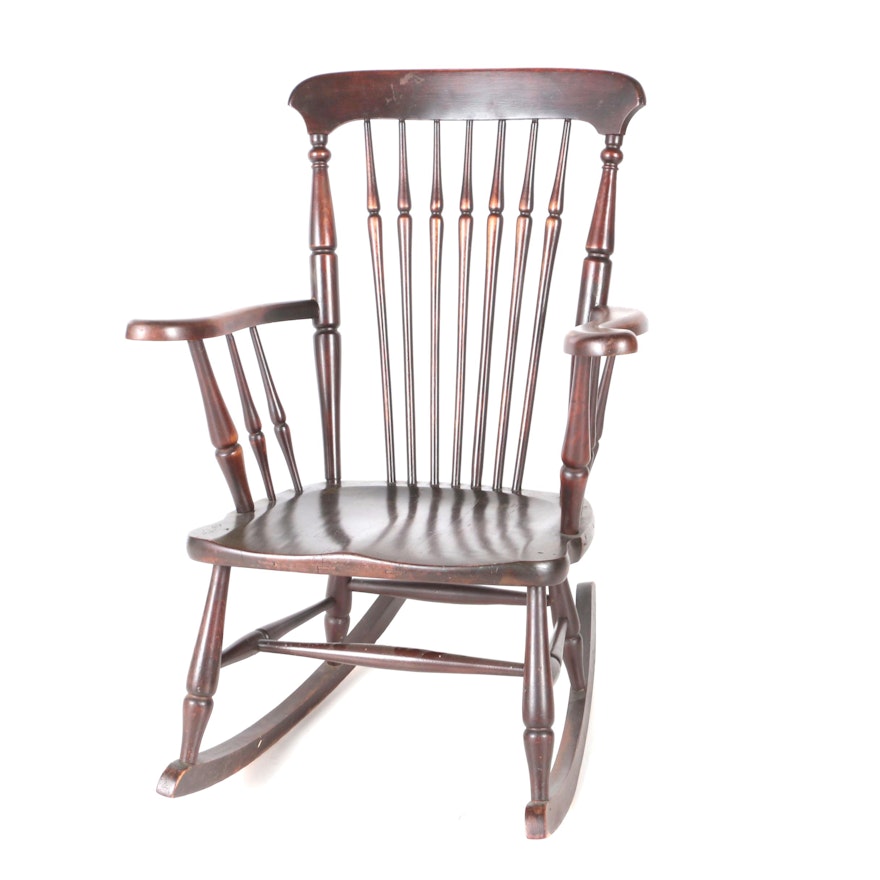 Vintage Spindle Back Rocking Chair