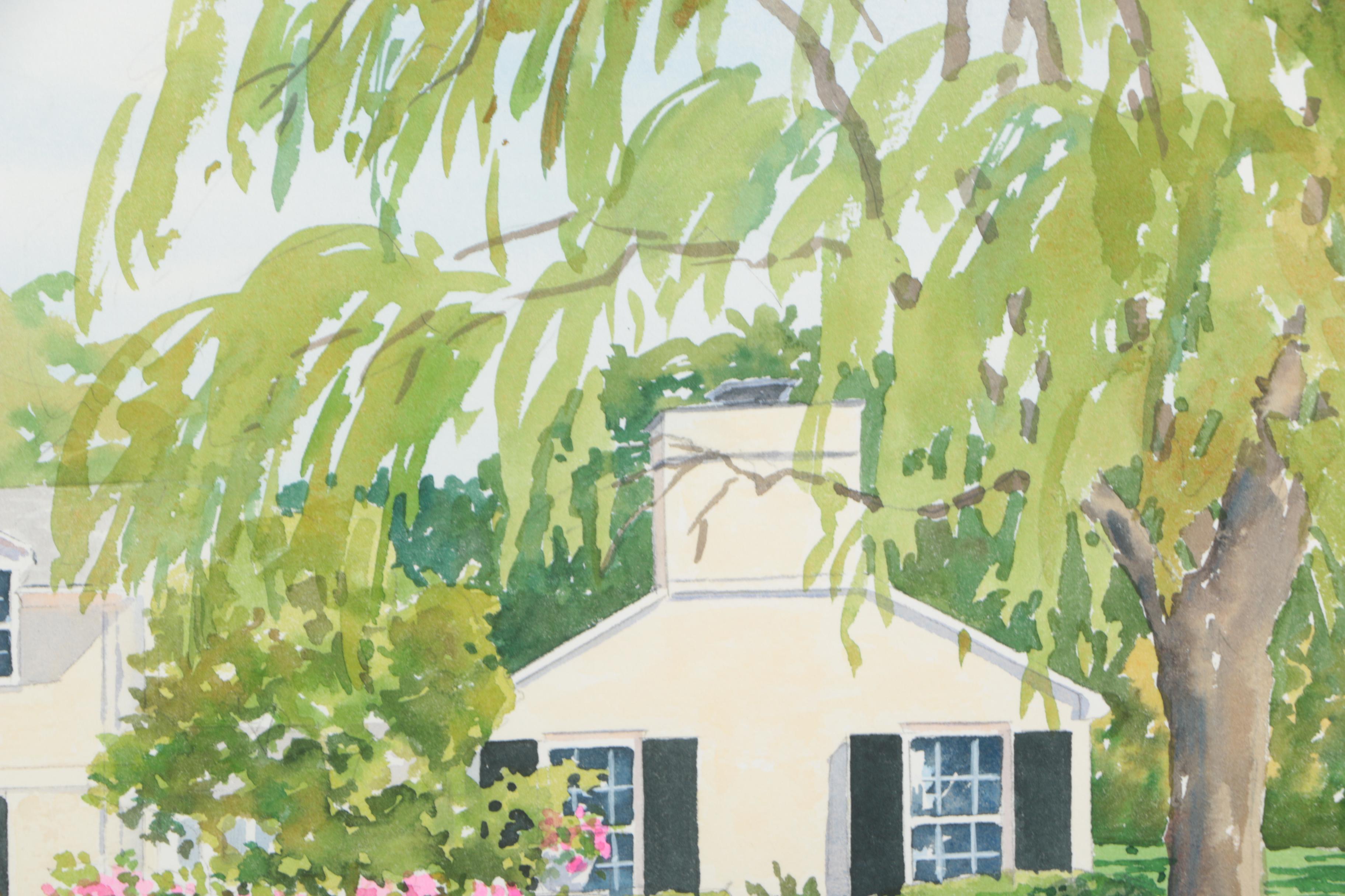 Jean Merrick Maddux Watercolor Painting of a House