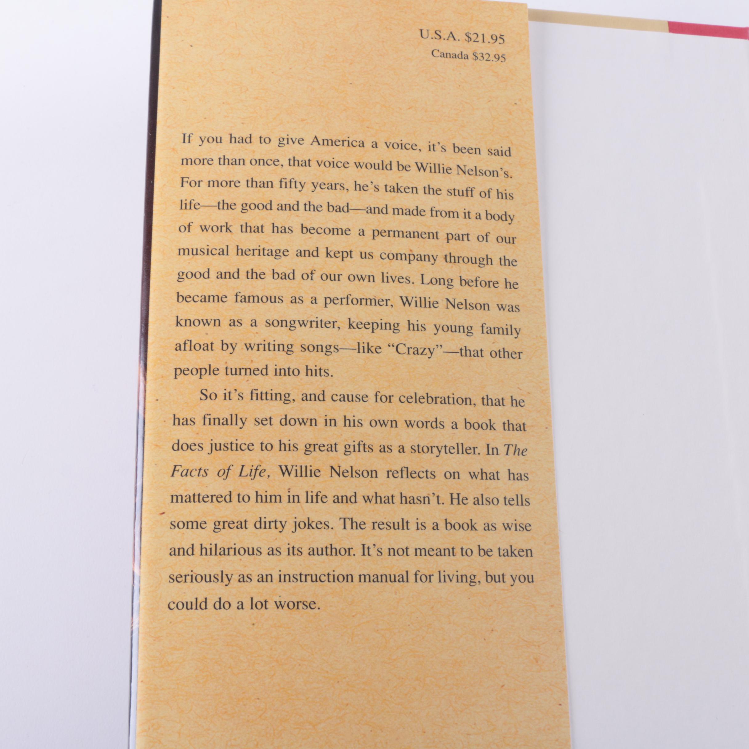 Signed "The Facts of Life and Other Dirty Jokes" by Willie Nelson