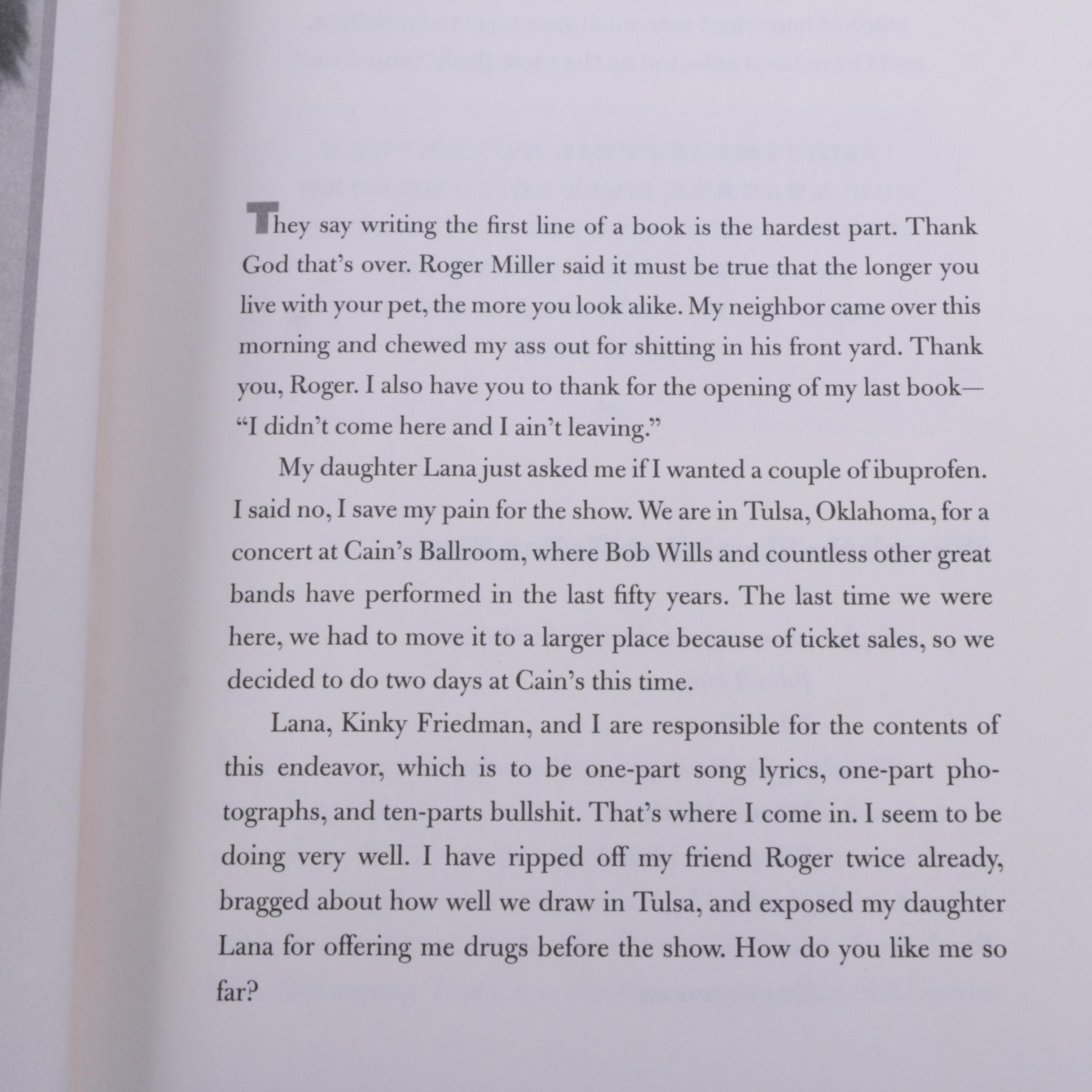 Signed "The Facts of Life and Other Dirty Jokes" by Willie Nelson