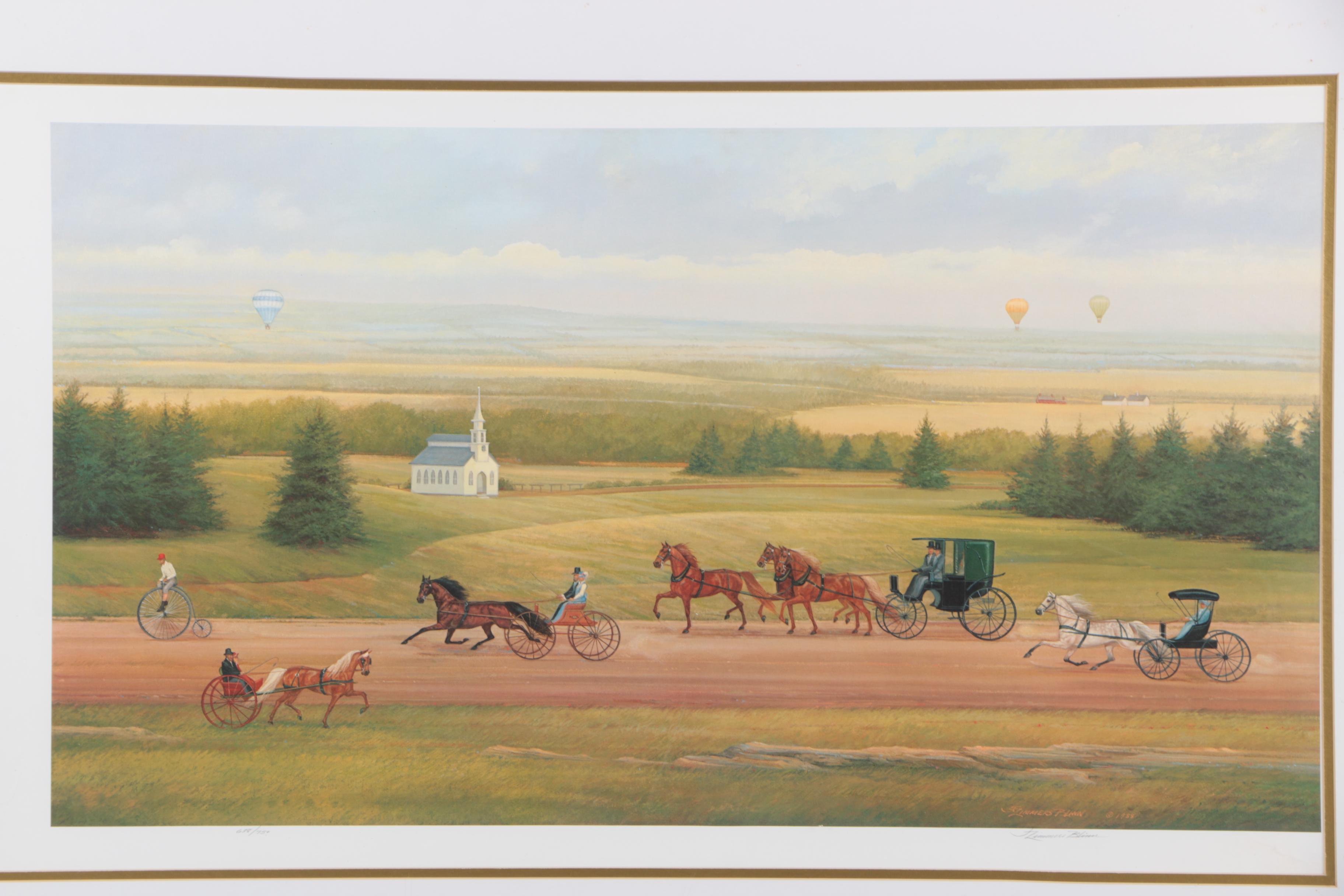 Judith Zimmers Blinn Limited Edition Offset Lithograph "A Sunday Drive"