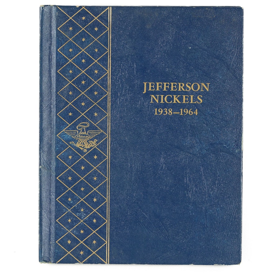 Whitman Folder of Jefferson Nickels 1938-1964