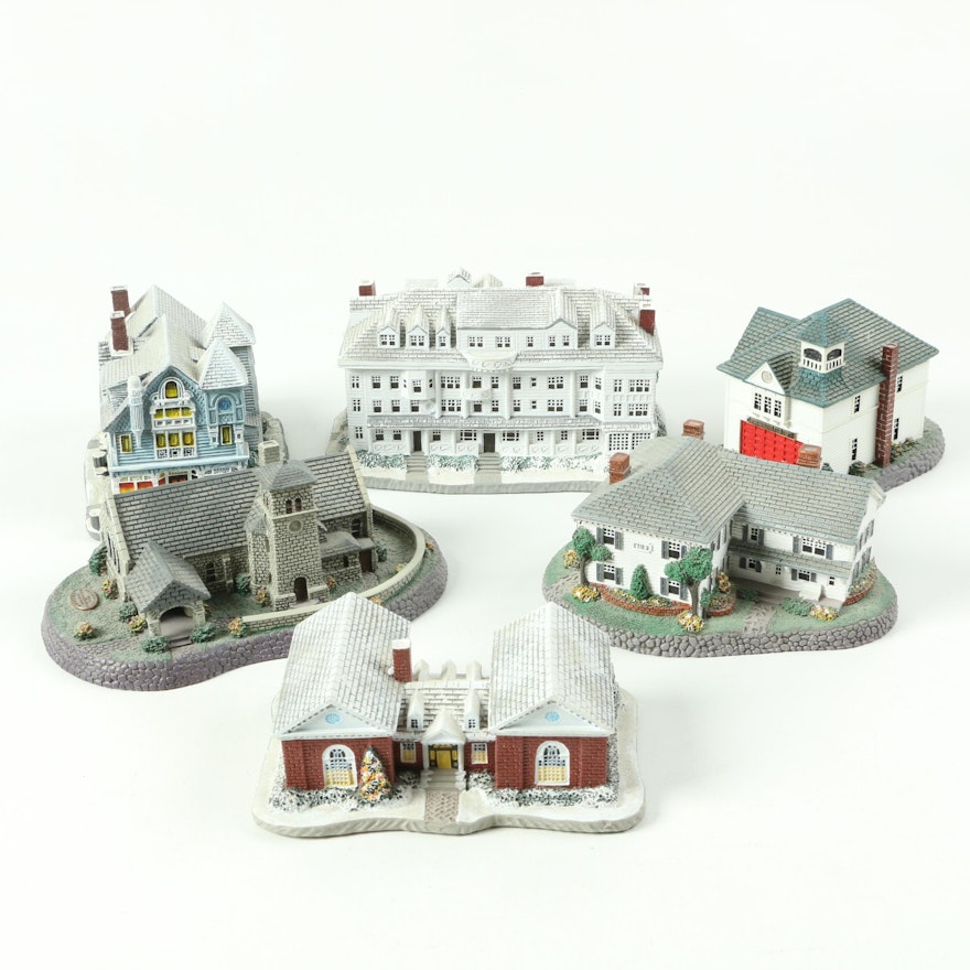 Limited Edition Rhodes Studios Norman Rockwell Village Figurines