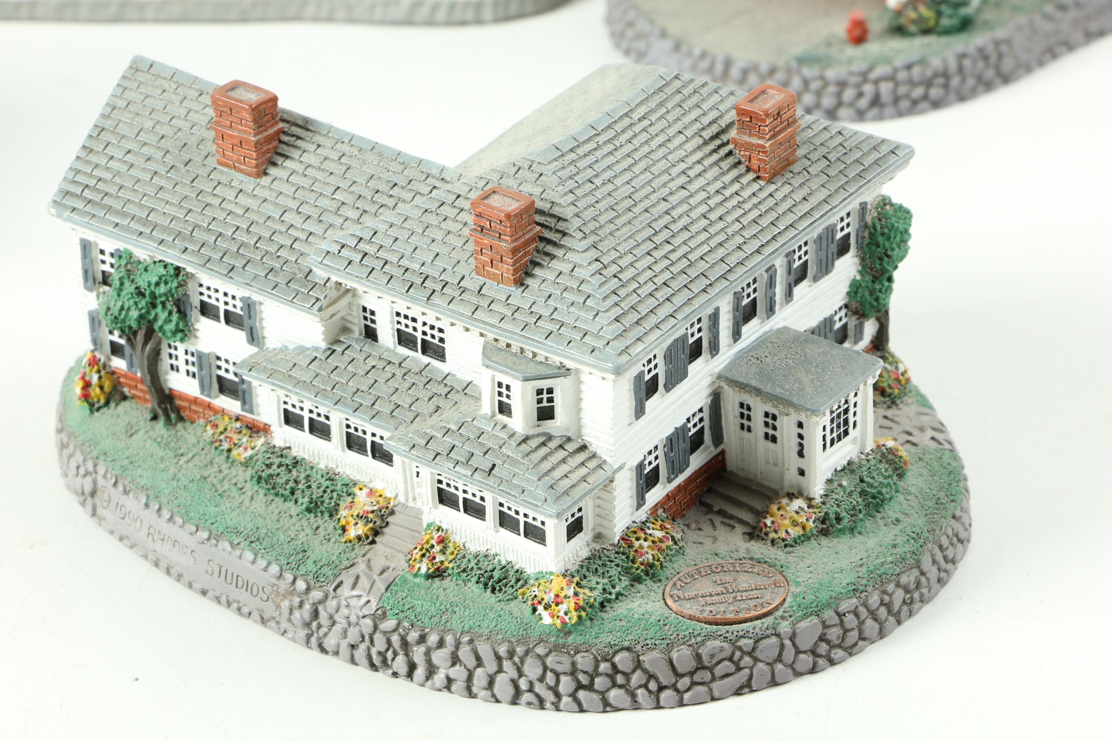 Limited Edition Rhodes Studios Norman Rockwell Village Figurines