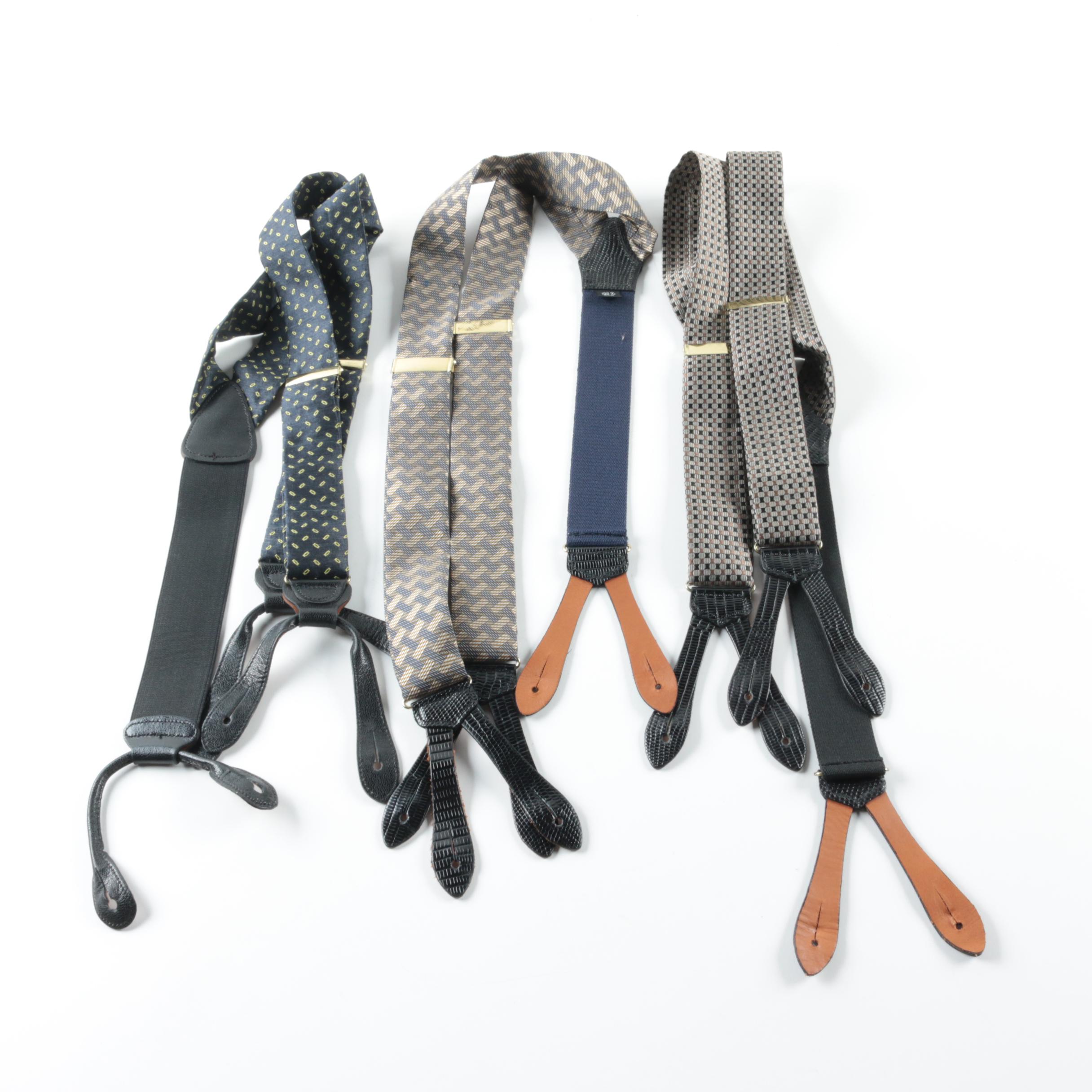 Men's Silk Button-On Suspenders