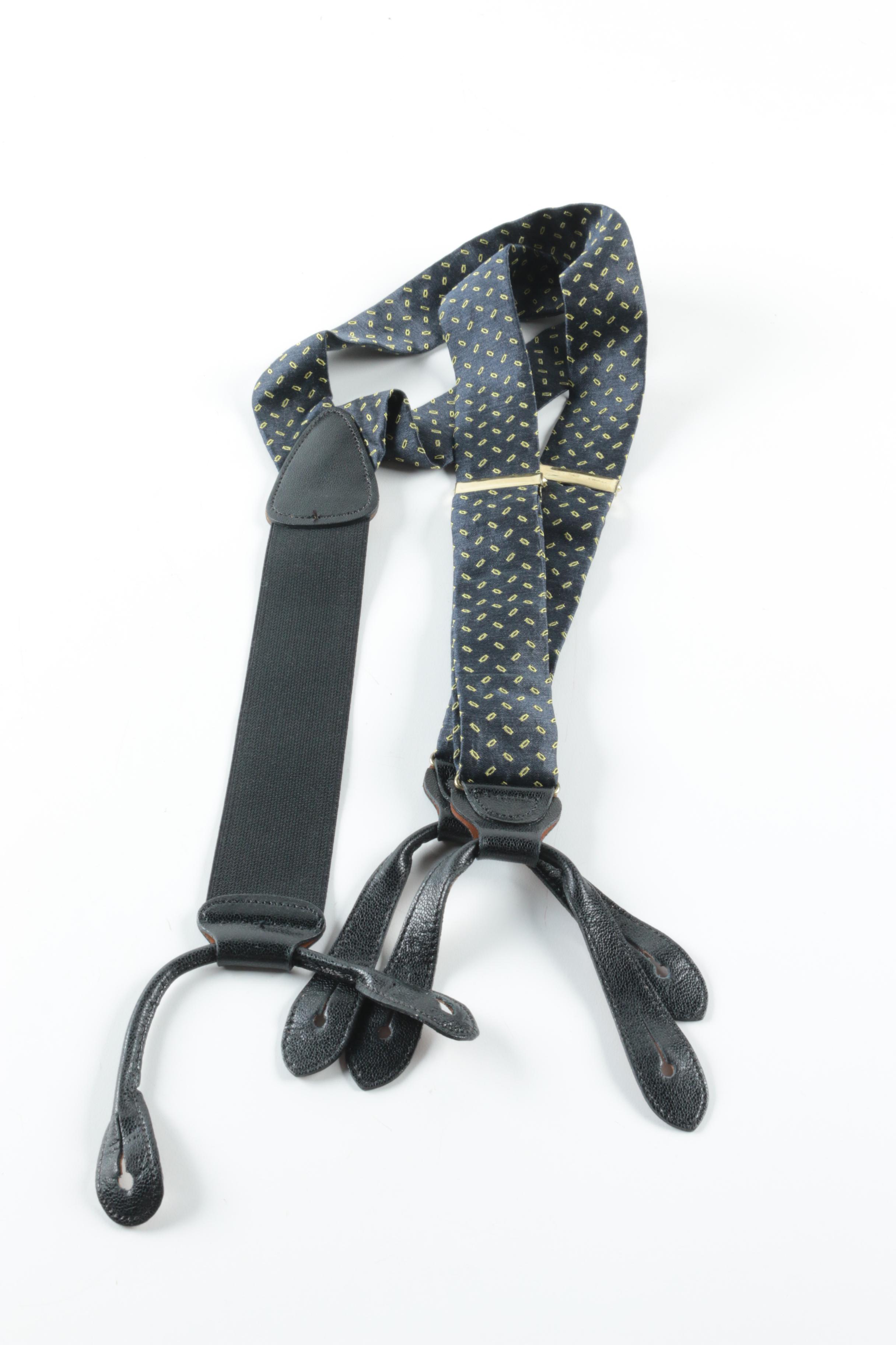 Men's Silk Button-On Suspenders