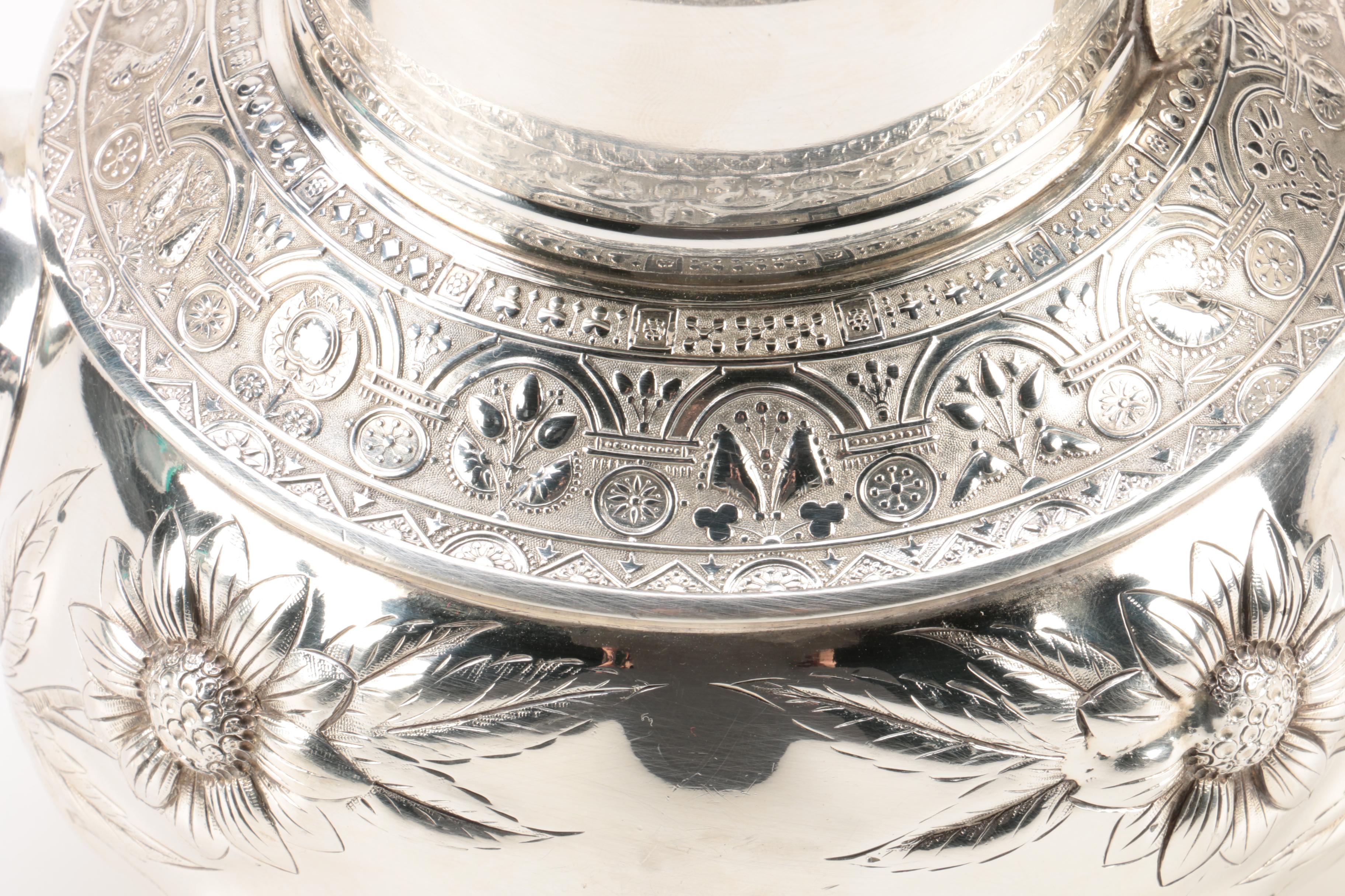 Middletown Plate Co. White Metal Teapot