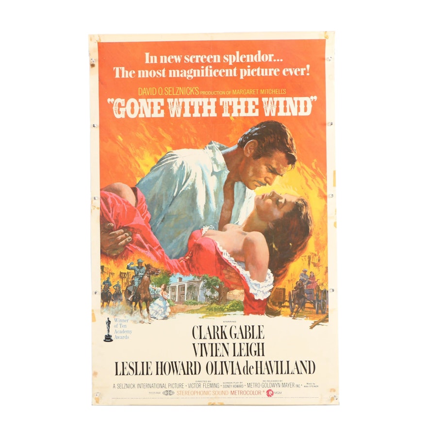 Offset Lithograph Movie Poster "Gone With The Wind"