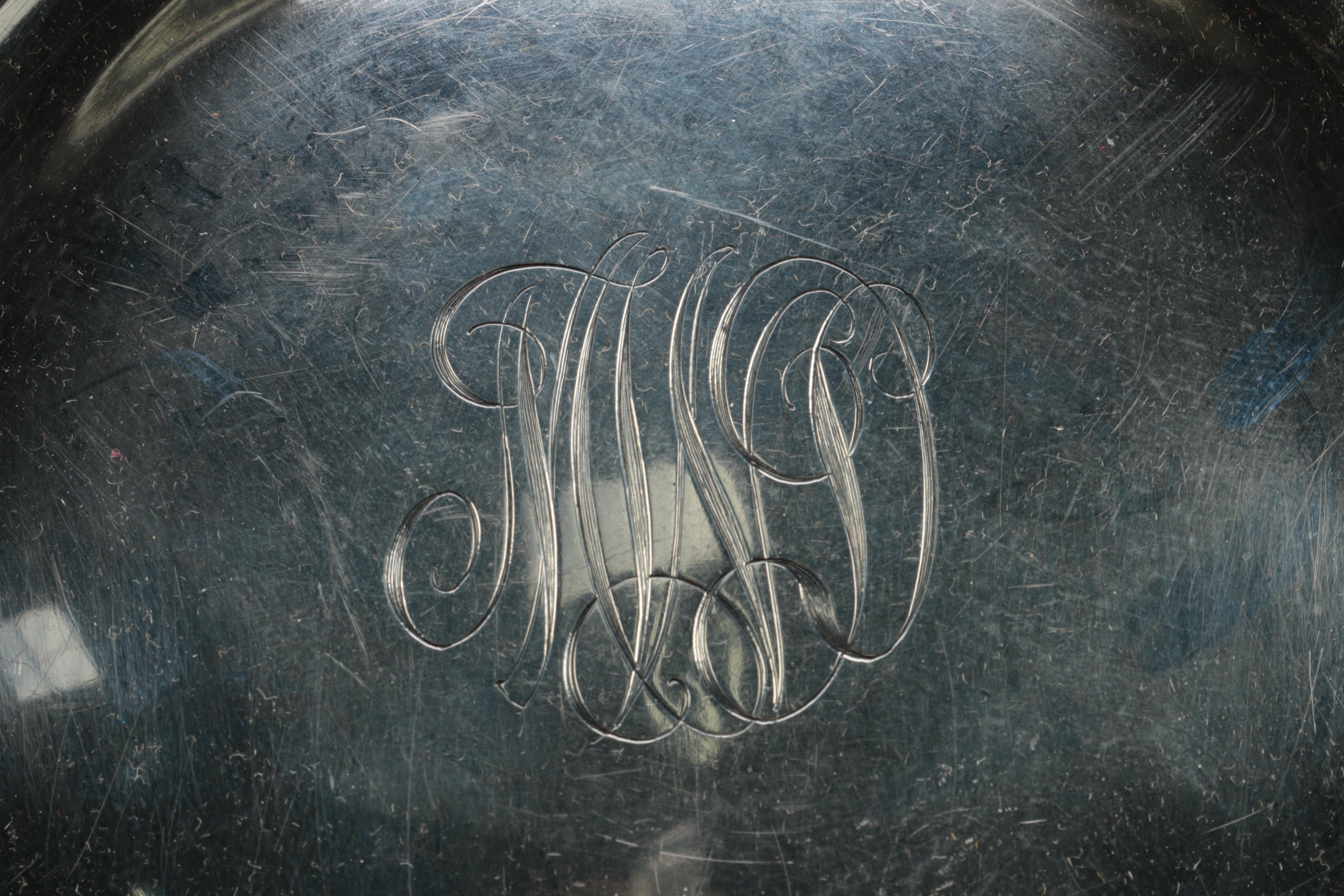 Frank M. Whiting & Co. Sterling Silver Monogrammed Bowl