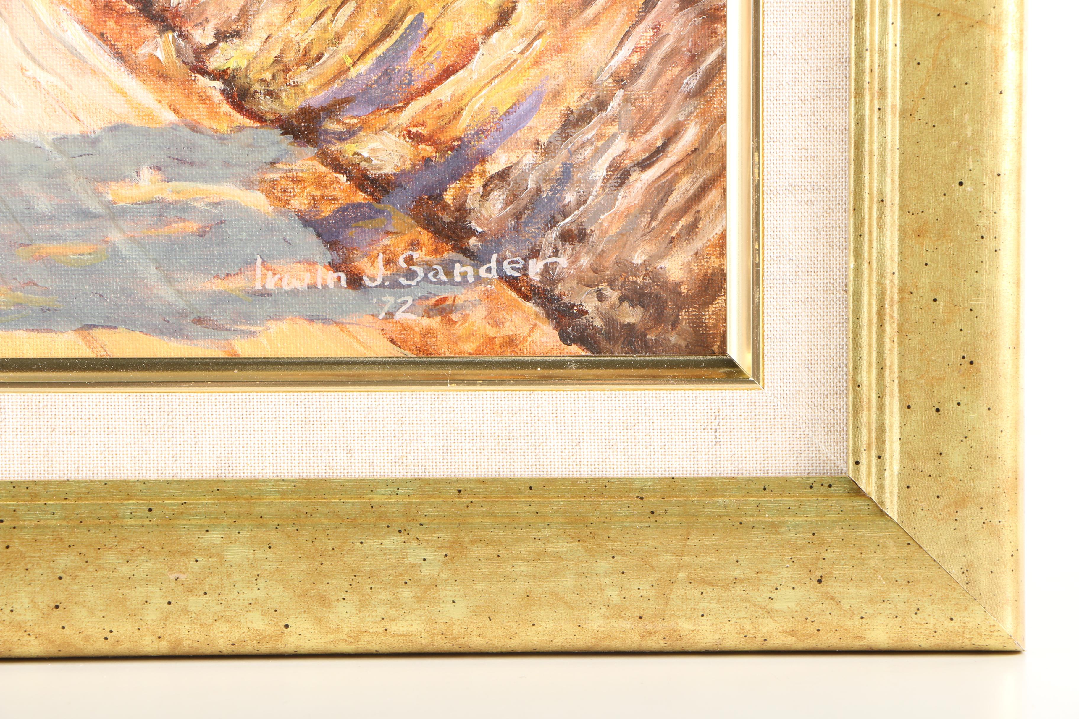 Irwin J. Sander 1972 Acrylic Painting