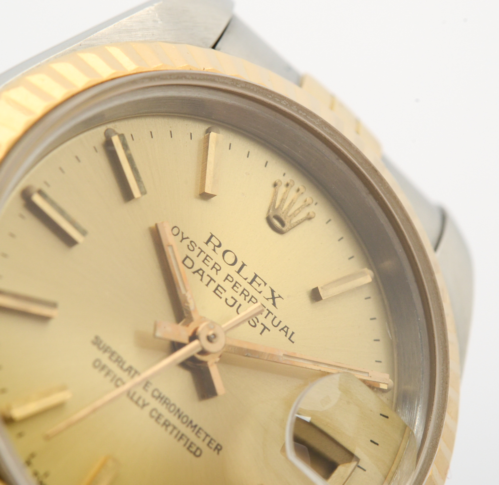 Rolex Oyster 18K Gold and Steel Perpetual Datejust Watch