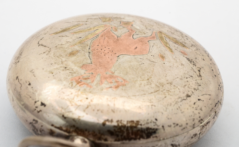 New York Standard America Sterling Silver Open Face Pocket Watch