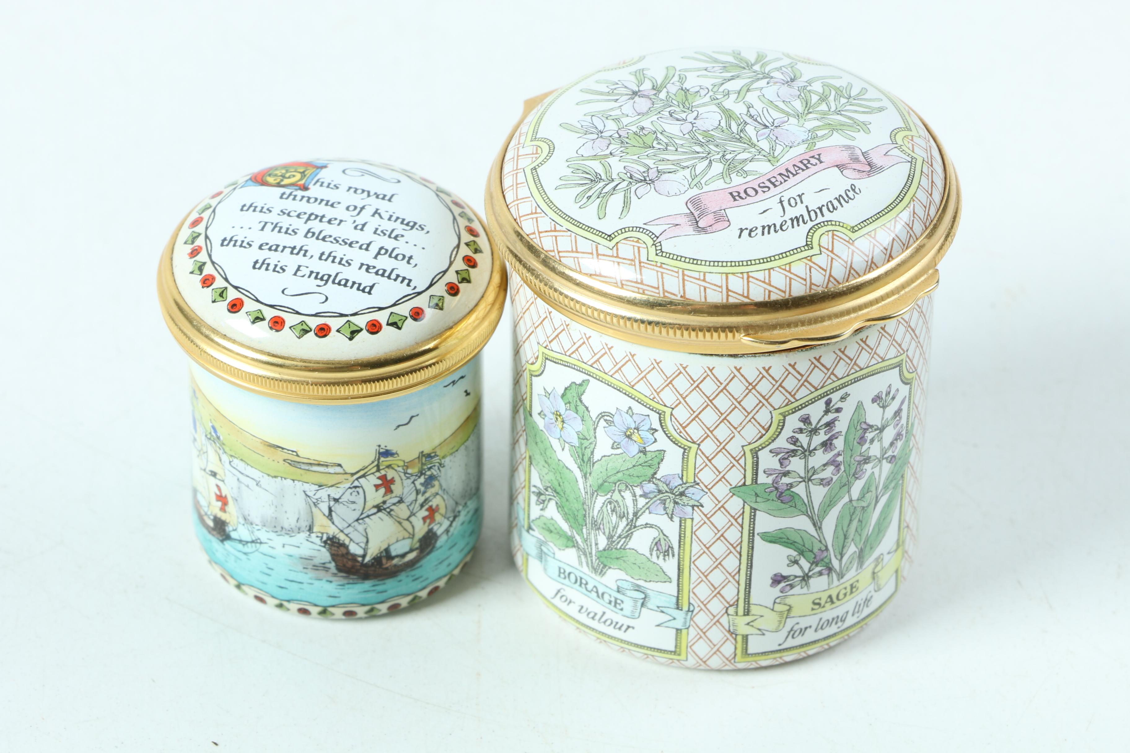 Halcyon Days Enamel Trinket Boxes
