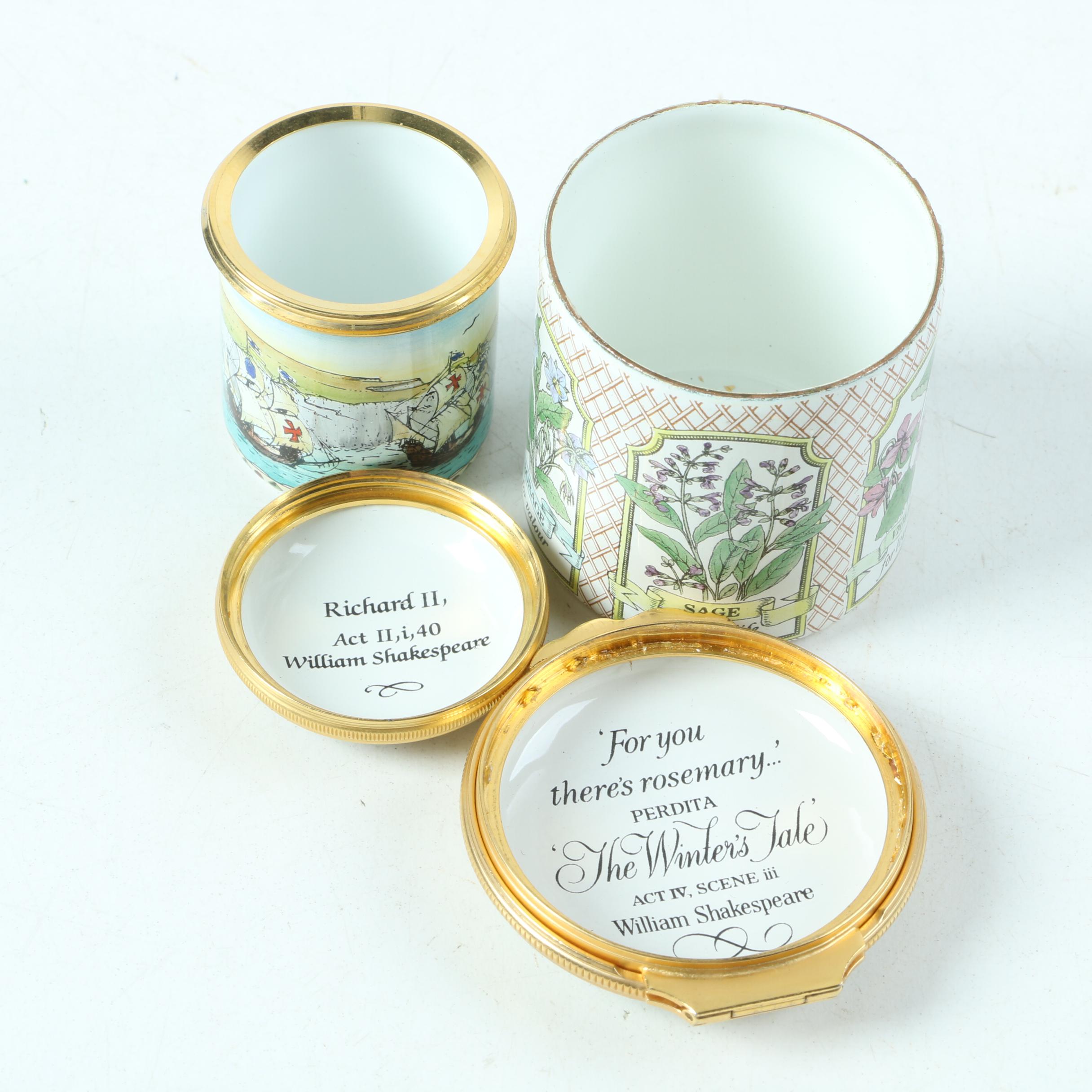 Halcyon Days Enamel Trinket Boxes