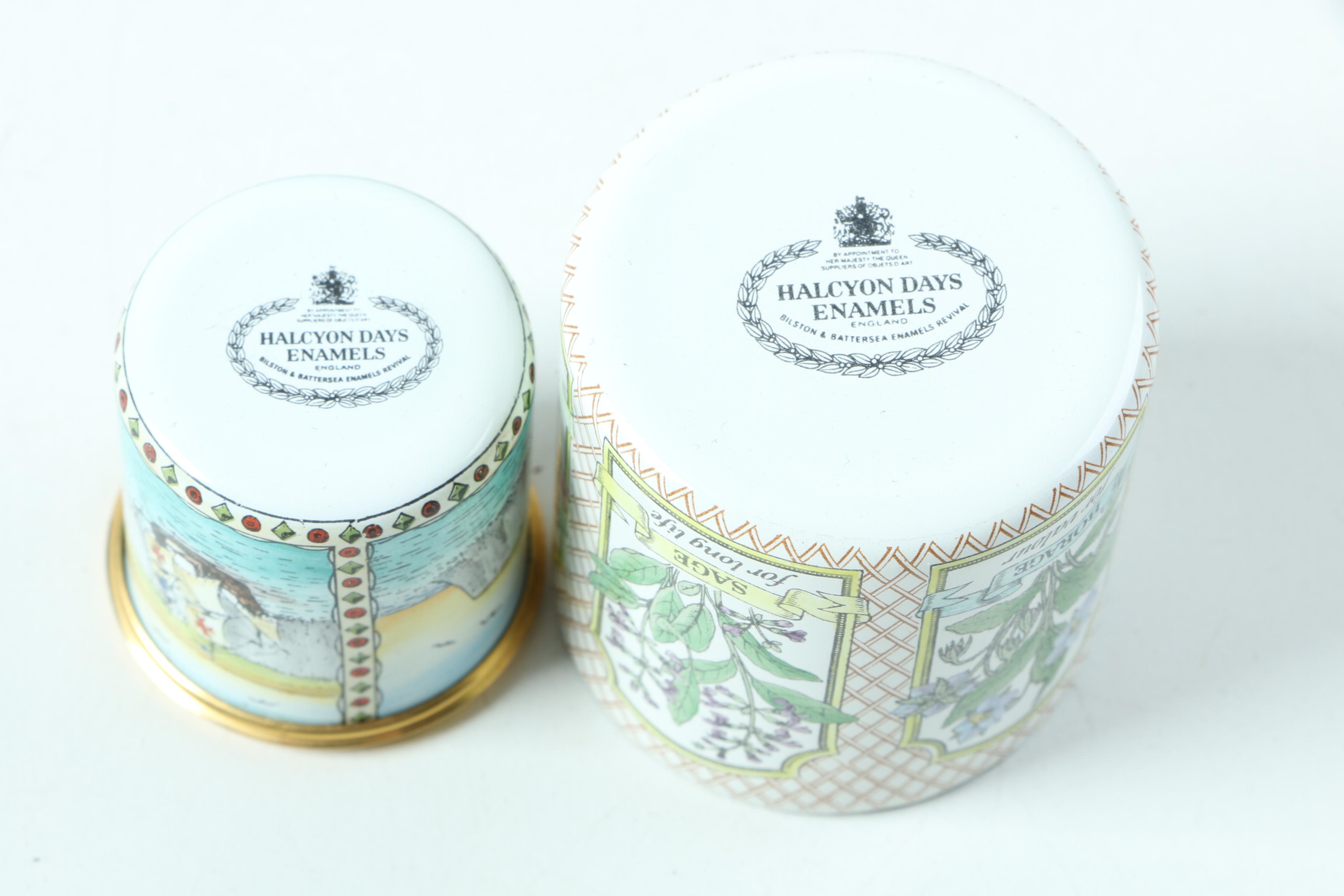 Halcyon Days Enamel Trinket Boxes