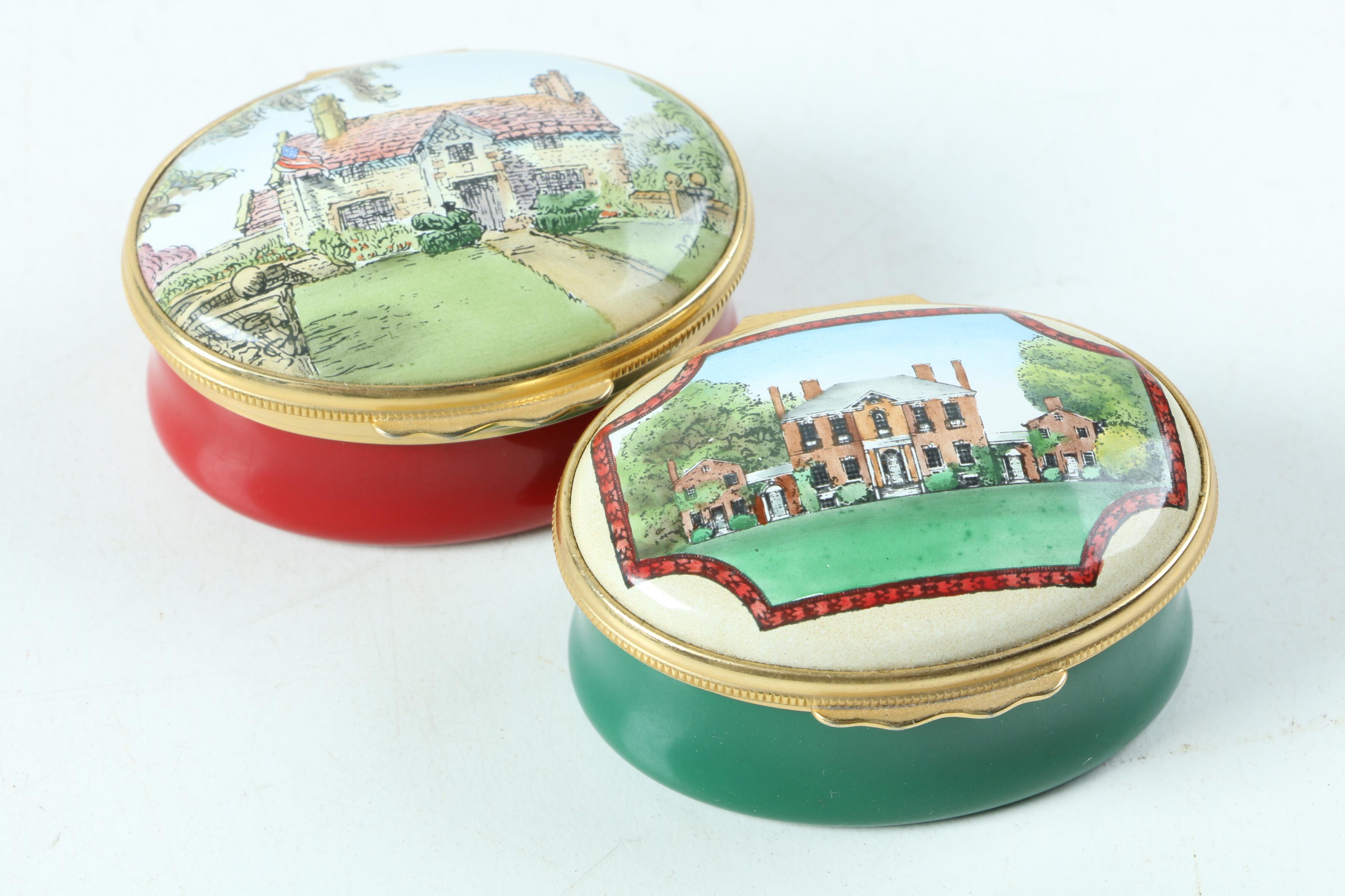 Halcyon Days Enamel Trinket Boxes