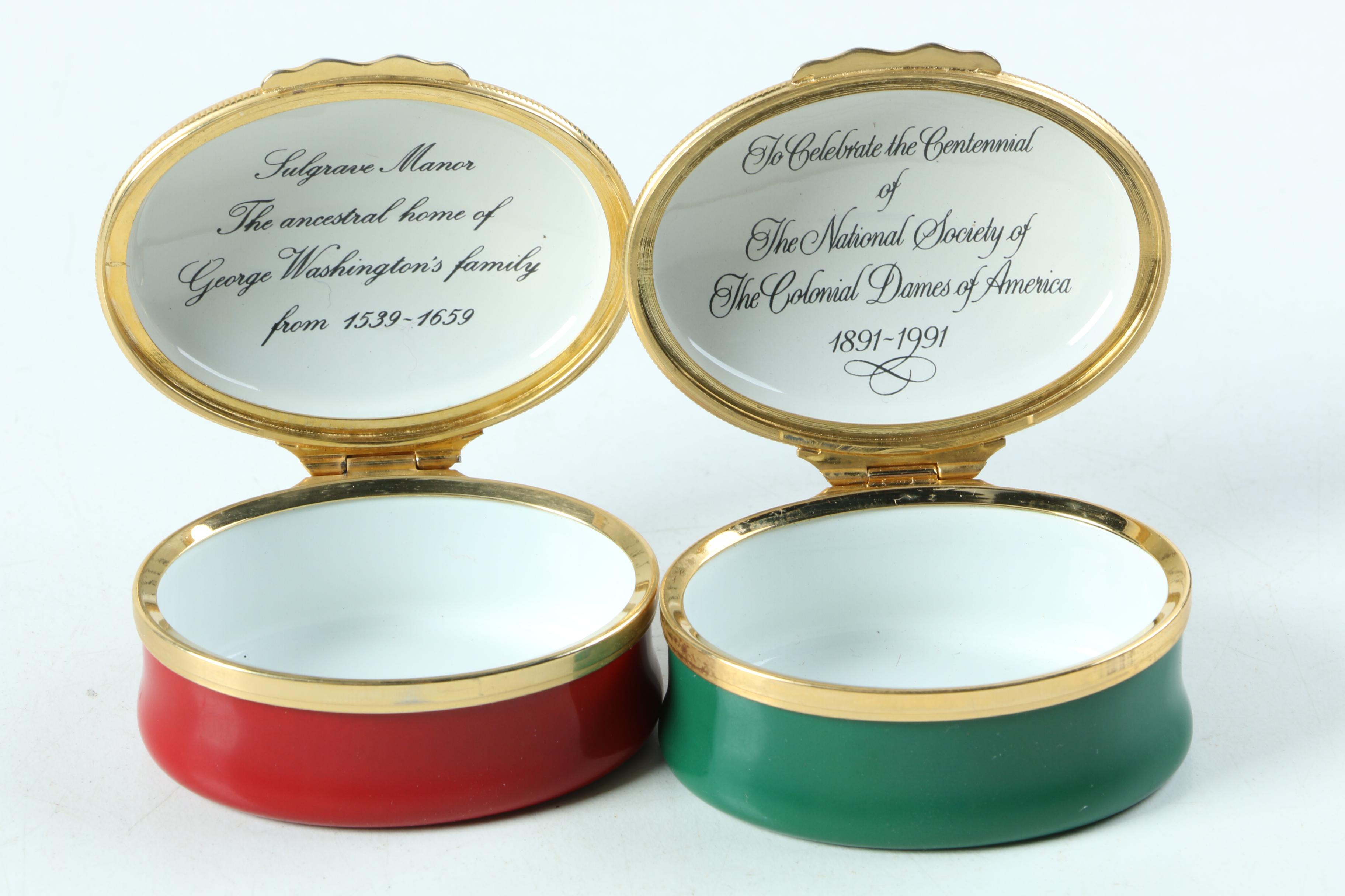 Halcyon Days Enamel Trinket Boxes