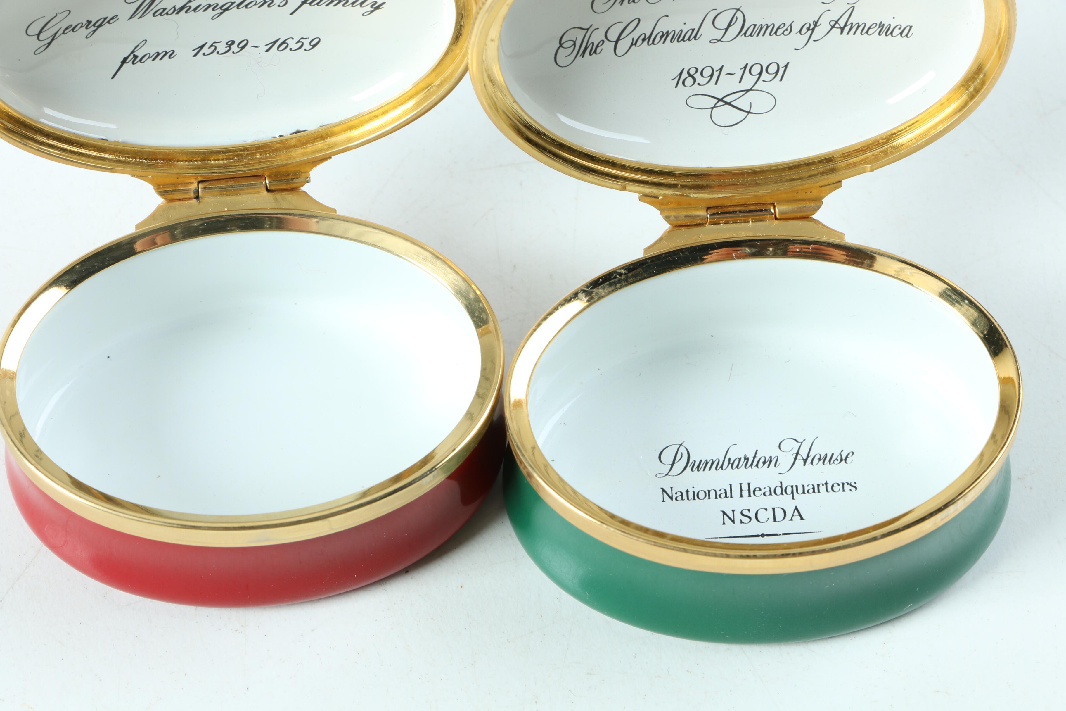 Halcyon Days Enamel Trinket Boxes