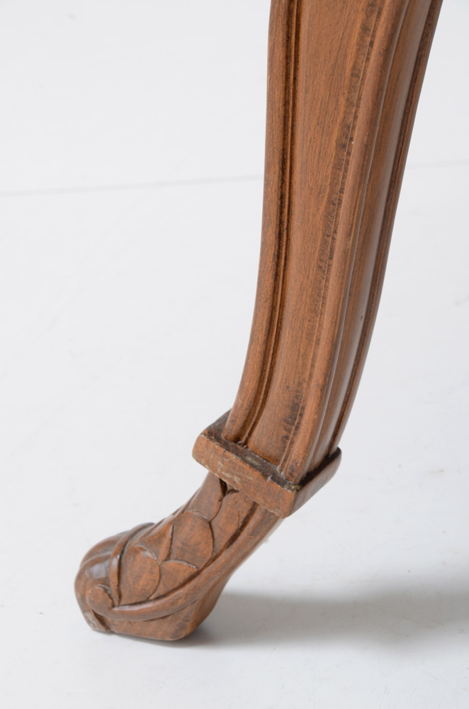 Antique Upholstered Settee Bench