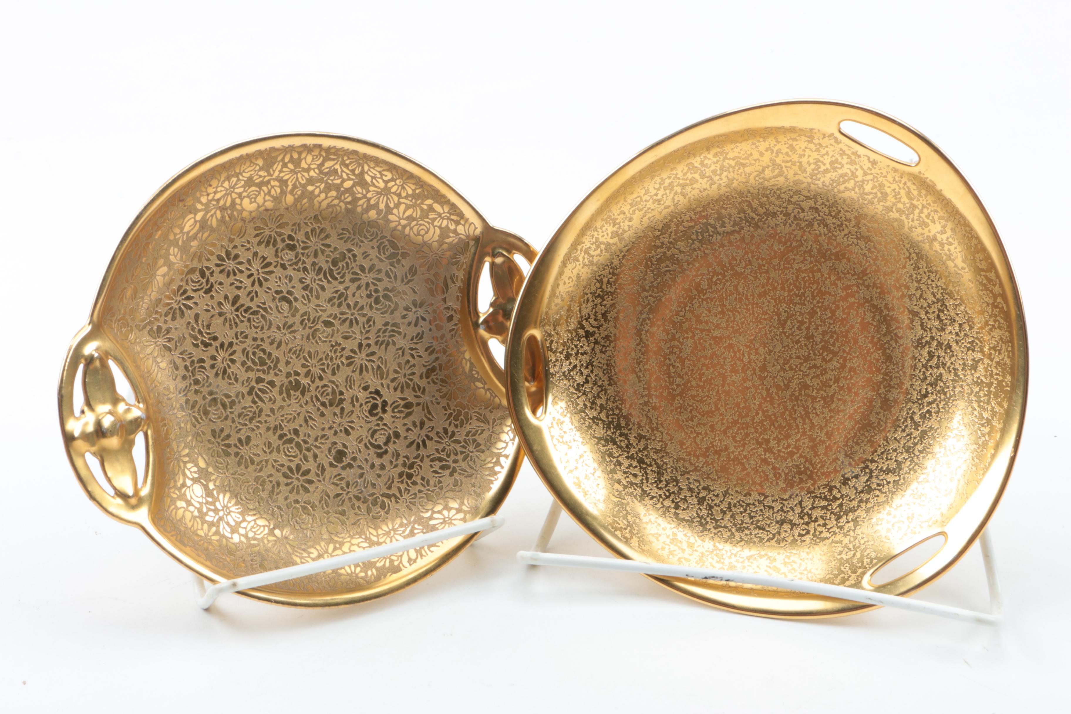 Pickard "Rose and Daisy" and Other Gold Encrusted Tableware