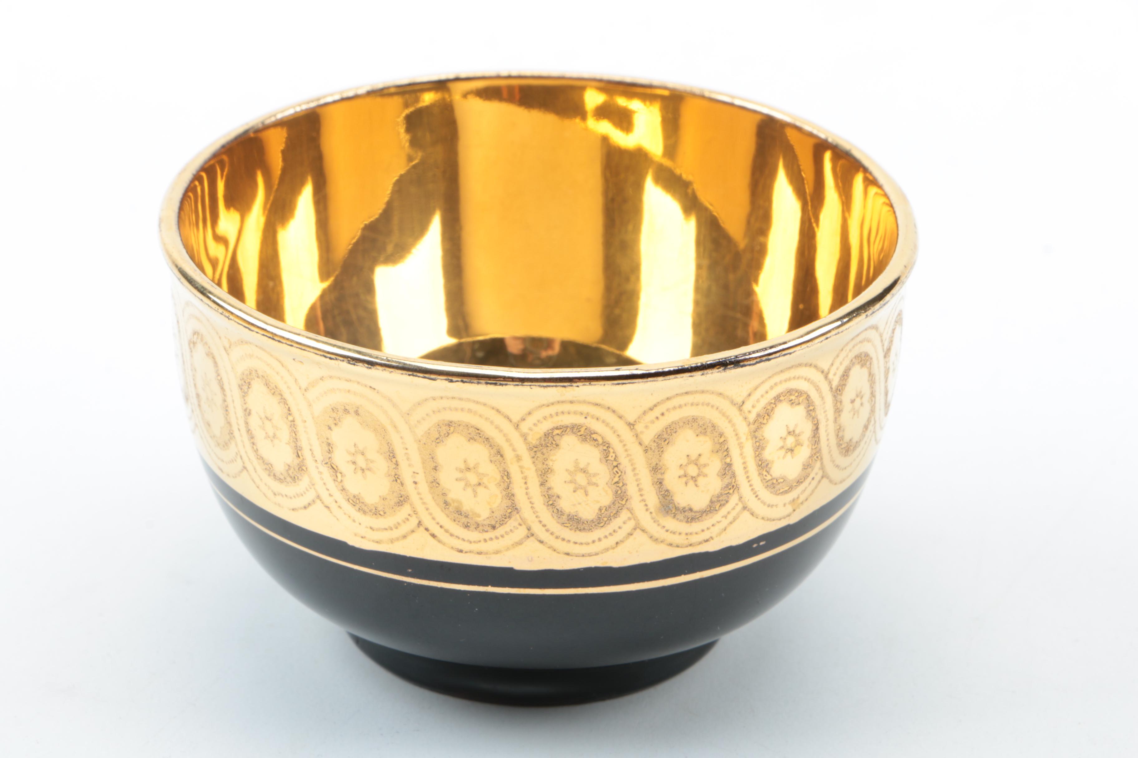 Pickard "Rose and Daisy" and Other Gold Encrusted Tableware