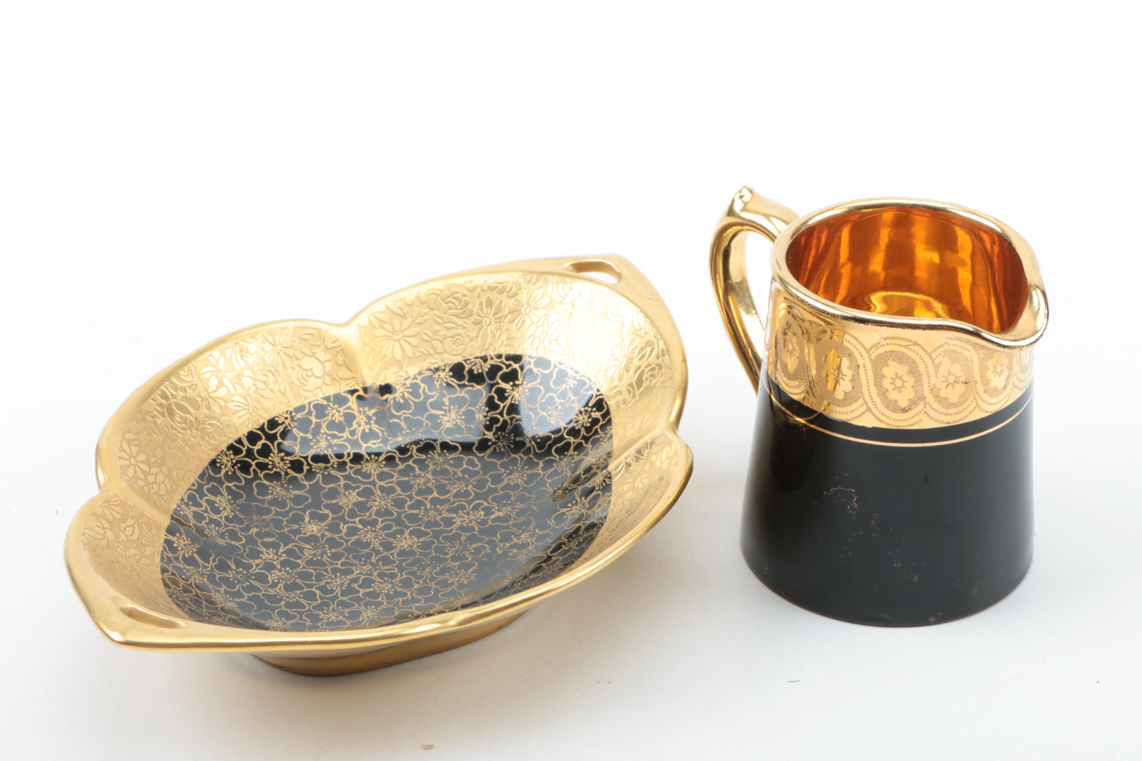 Pickard "Rose and Daisy" and Other Gold Encrusted Tableware