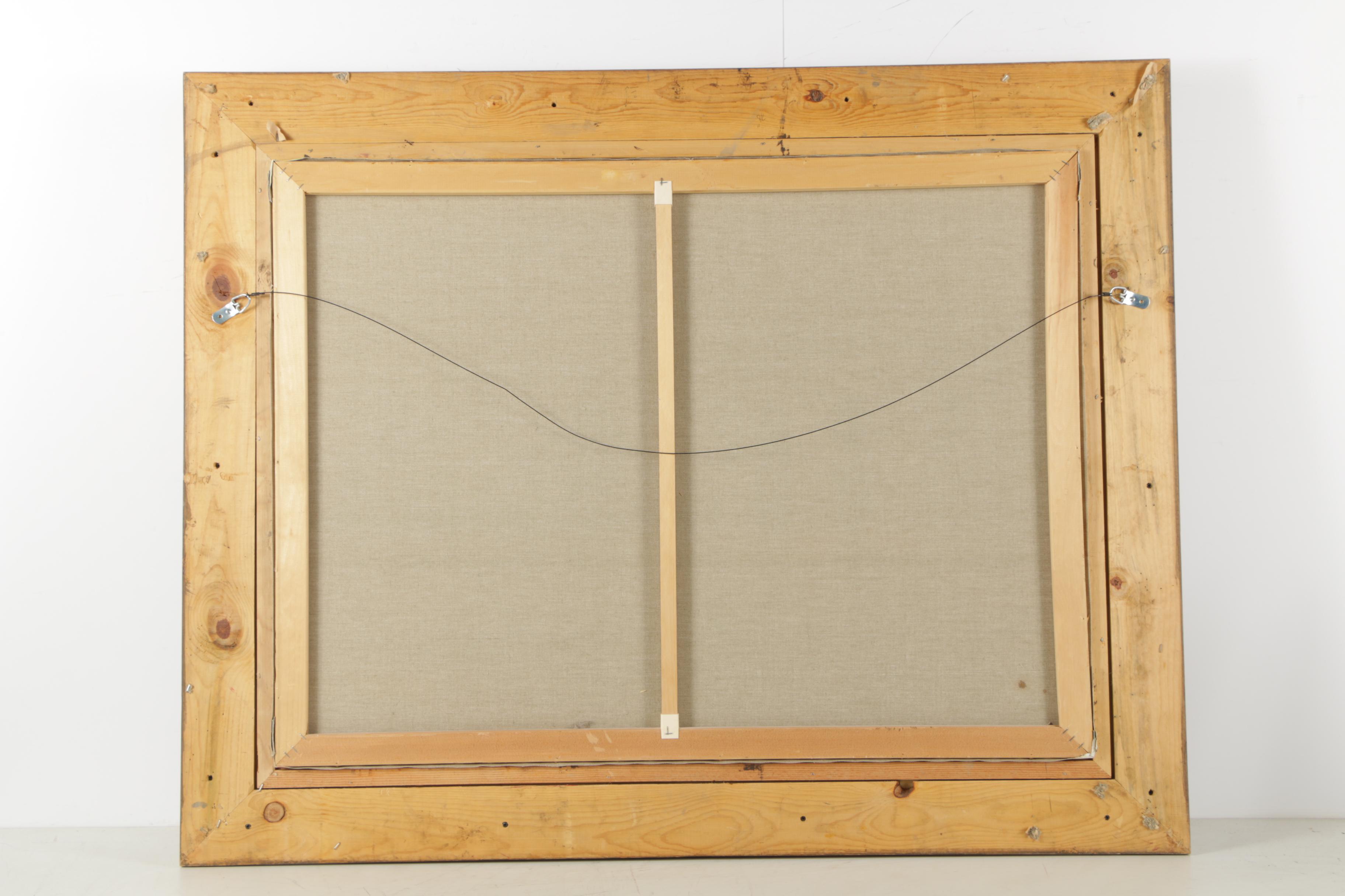 David Ronald Oil Painting of European Canal