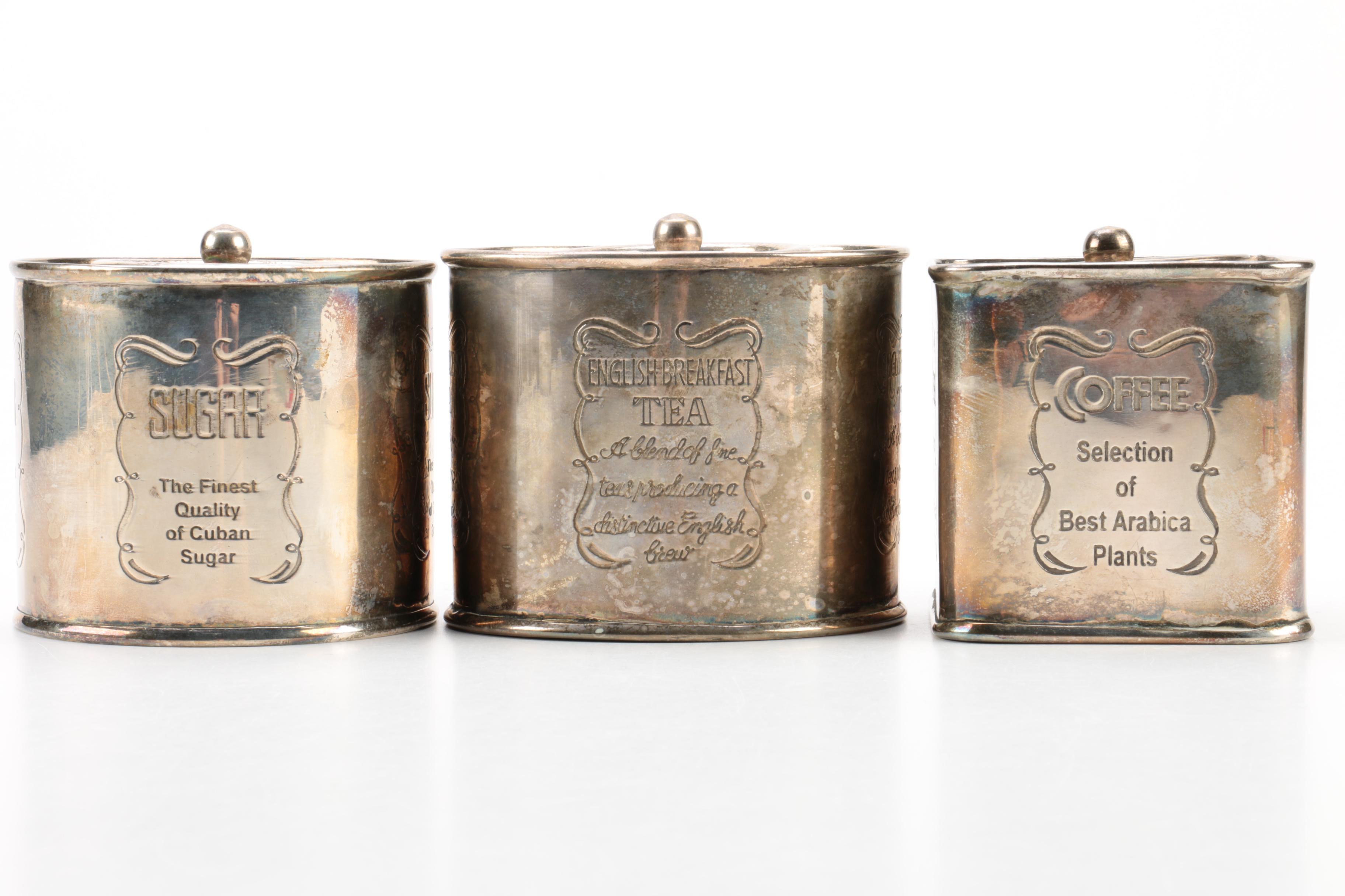 Silver Plate Kitchen Canisters