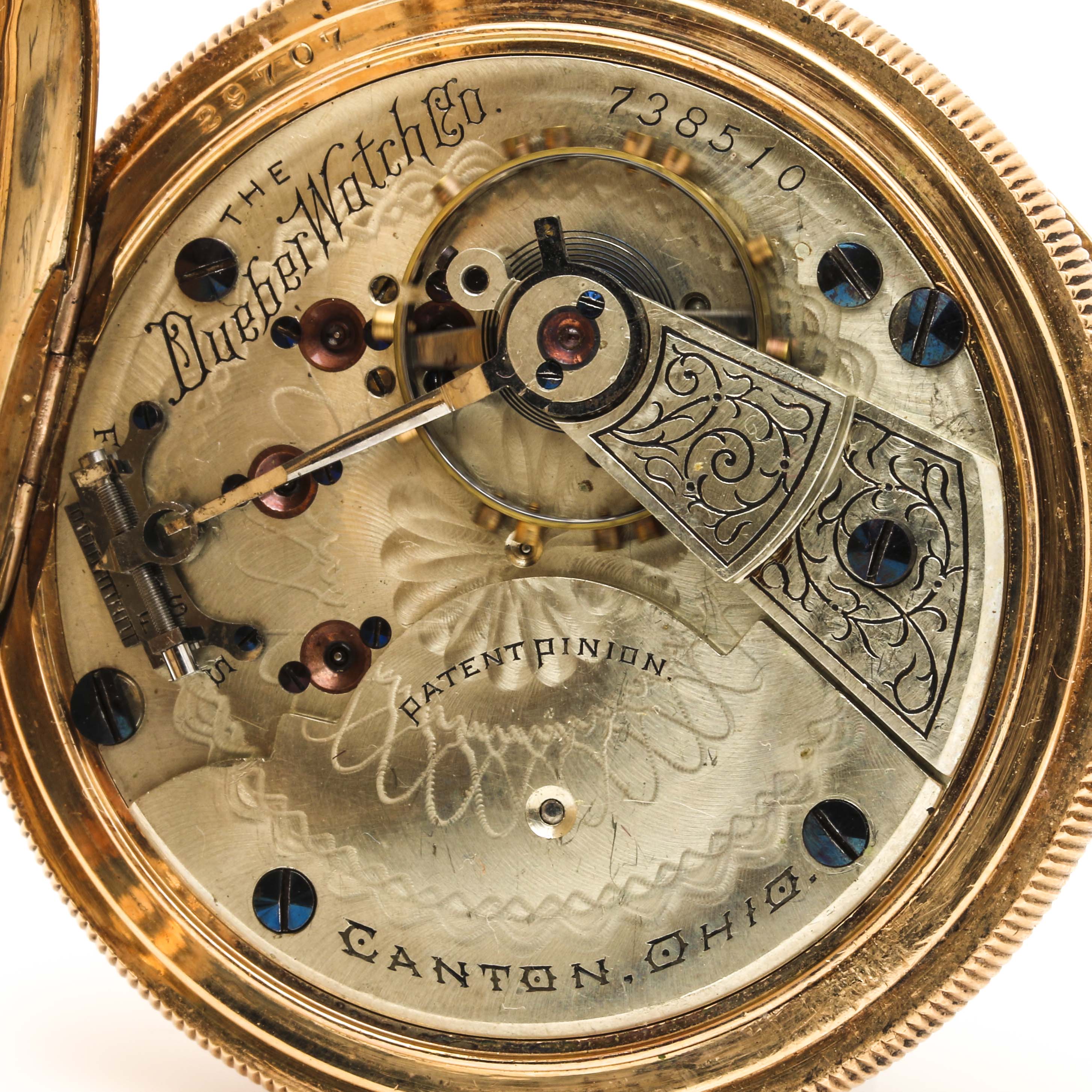 Hampden 14K Yellow Gold Open Face Pocket Watch