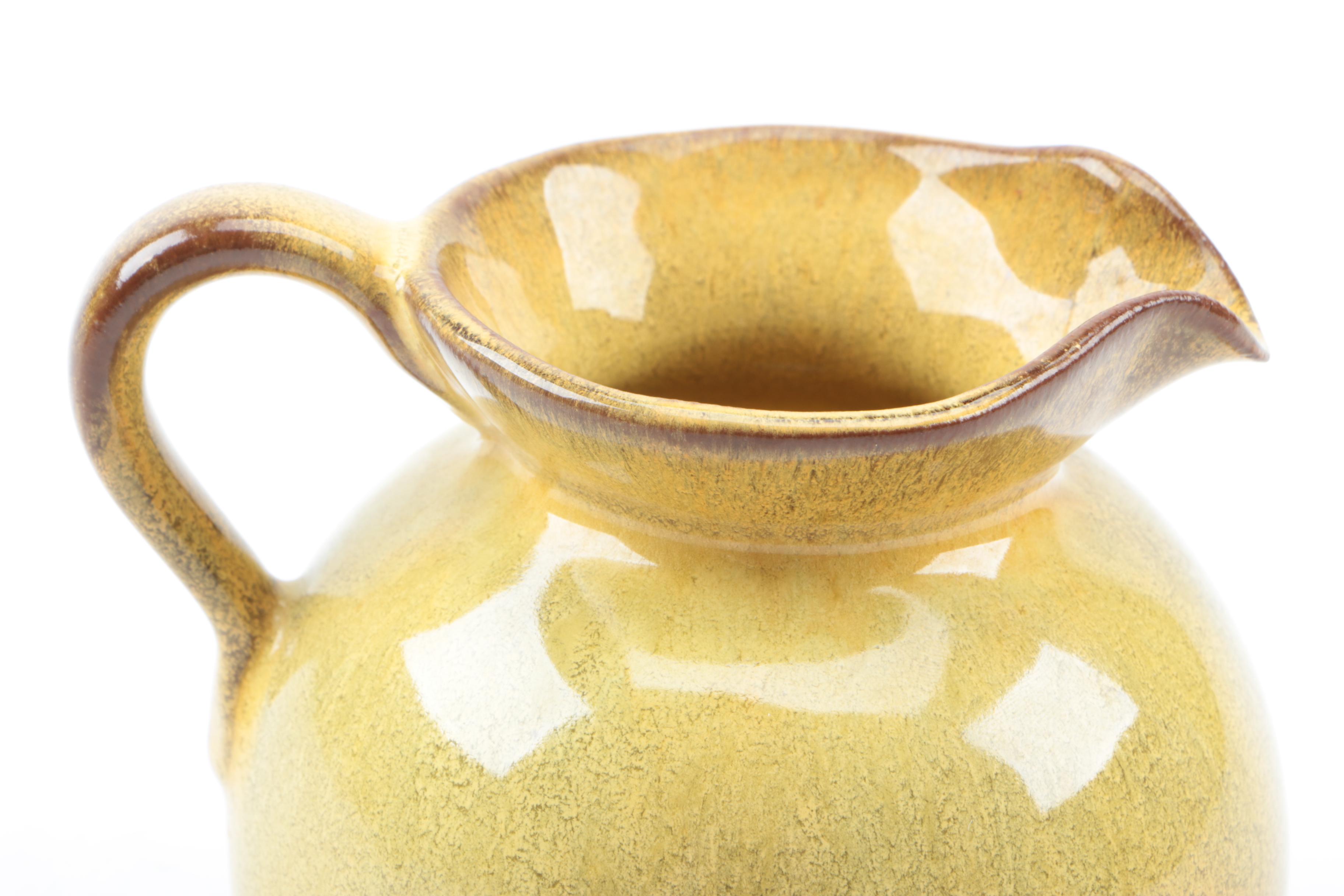Nicodemus Yellow Glazed Pottery Pitcher and More