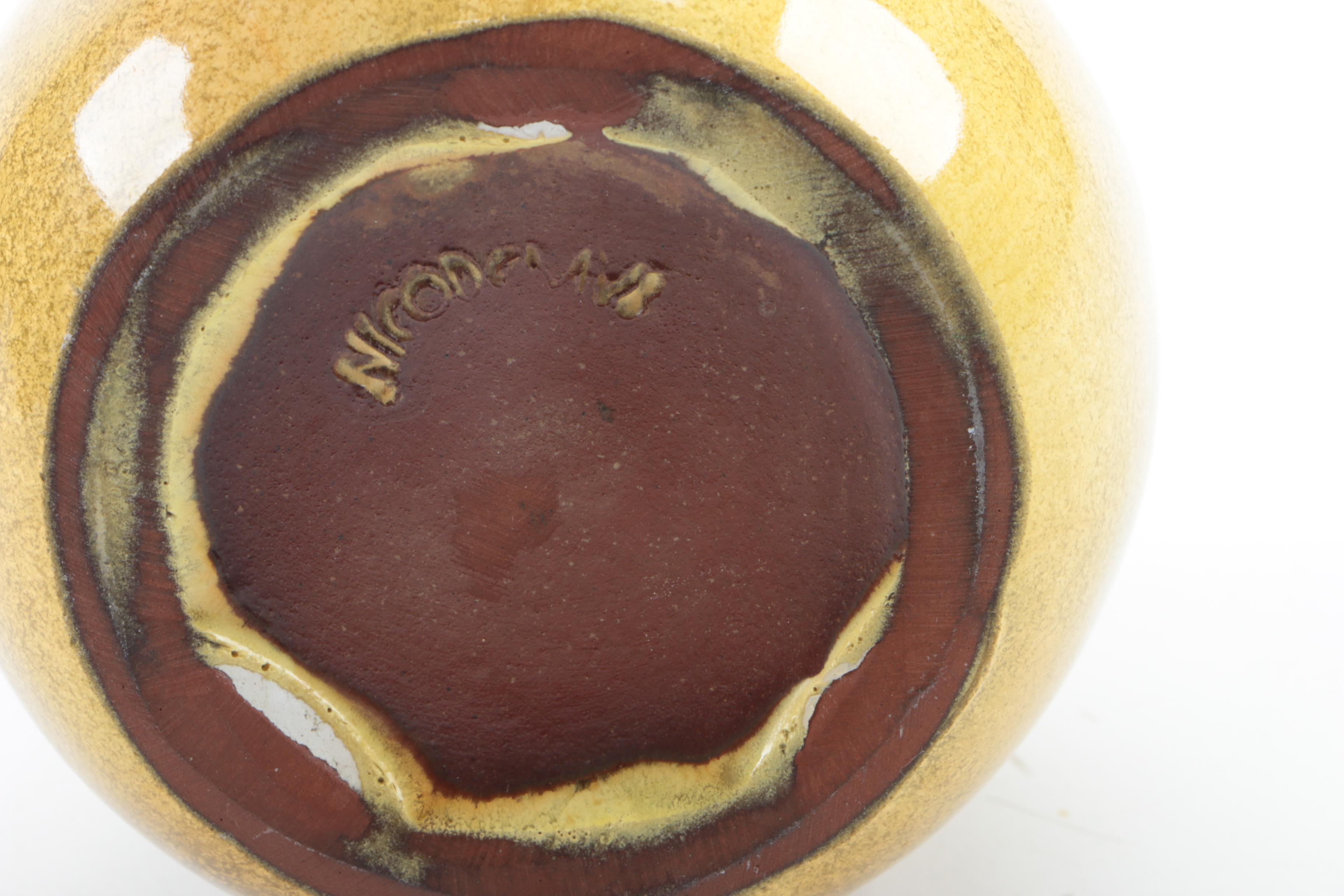 Nicodemus Yellow Glazed Pottery Pitcher and More