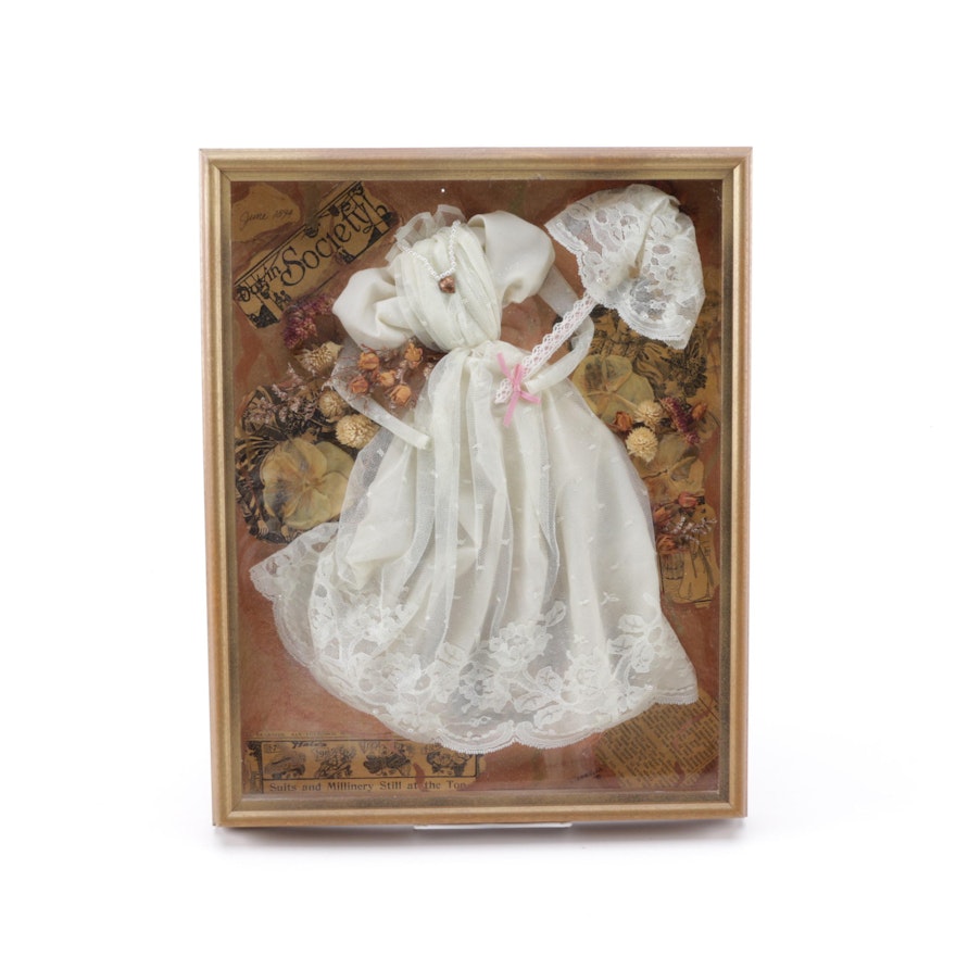 Shadowbox Framed Lorella Collections Miniature Victorian Clothing