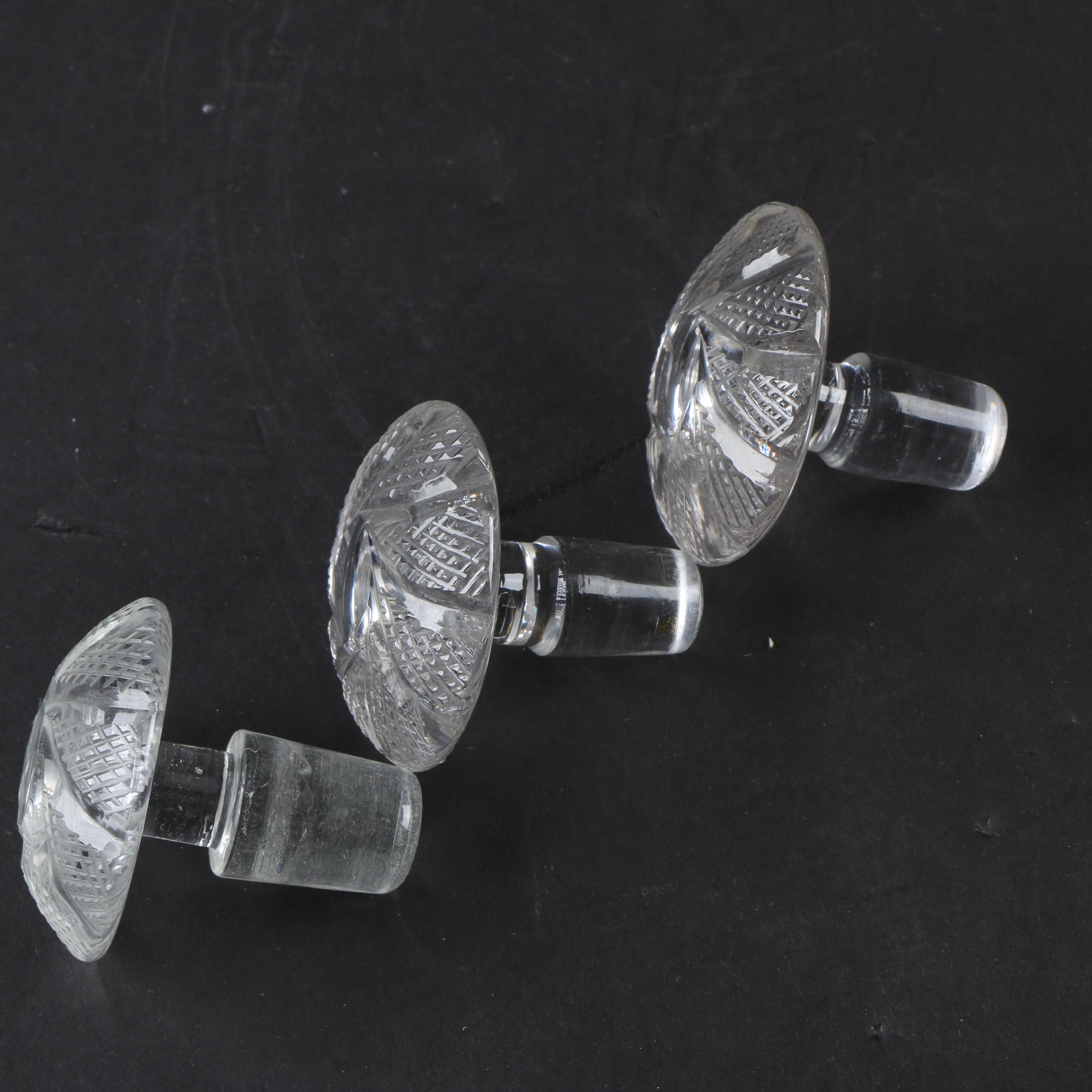 Antique Anglo-Irish Cut Lead Glass Decanters