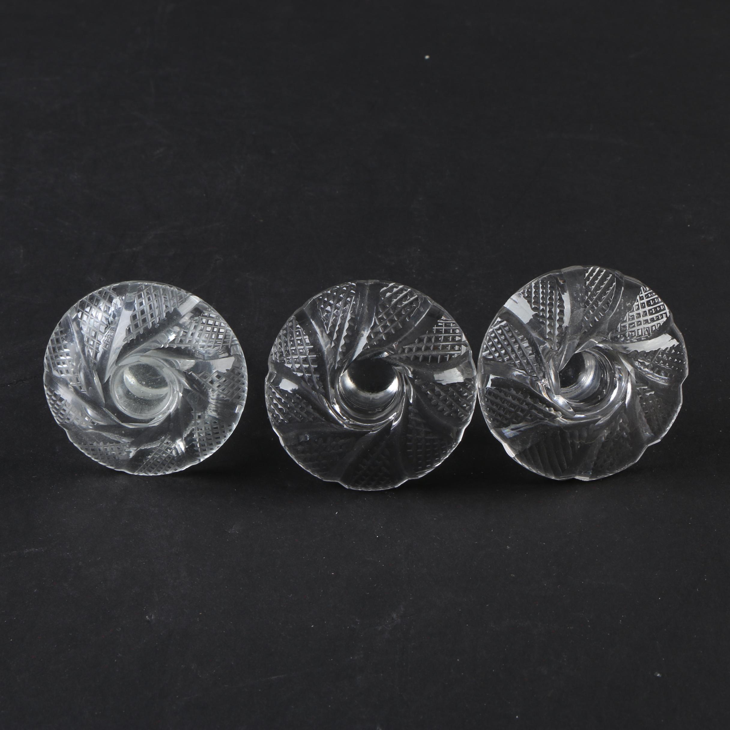 Antique Anglo-Irish Cut Lead Glass Decanters