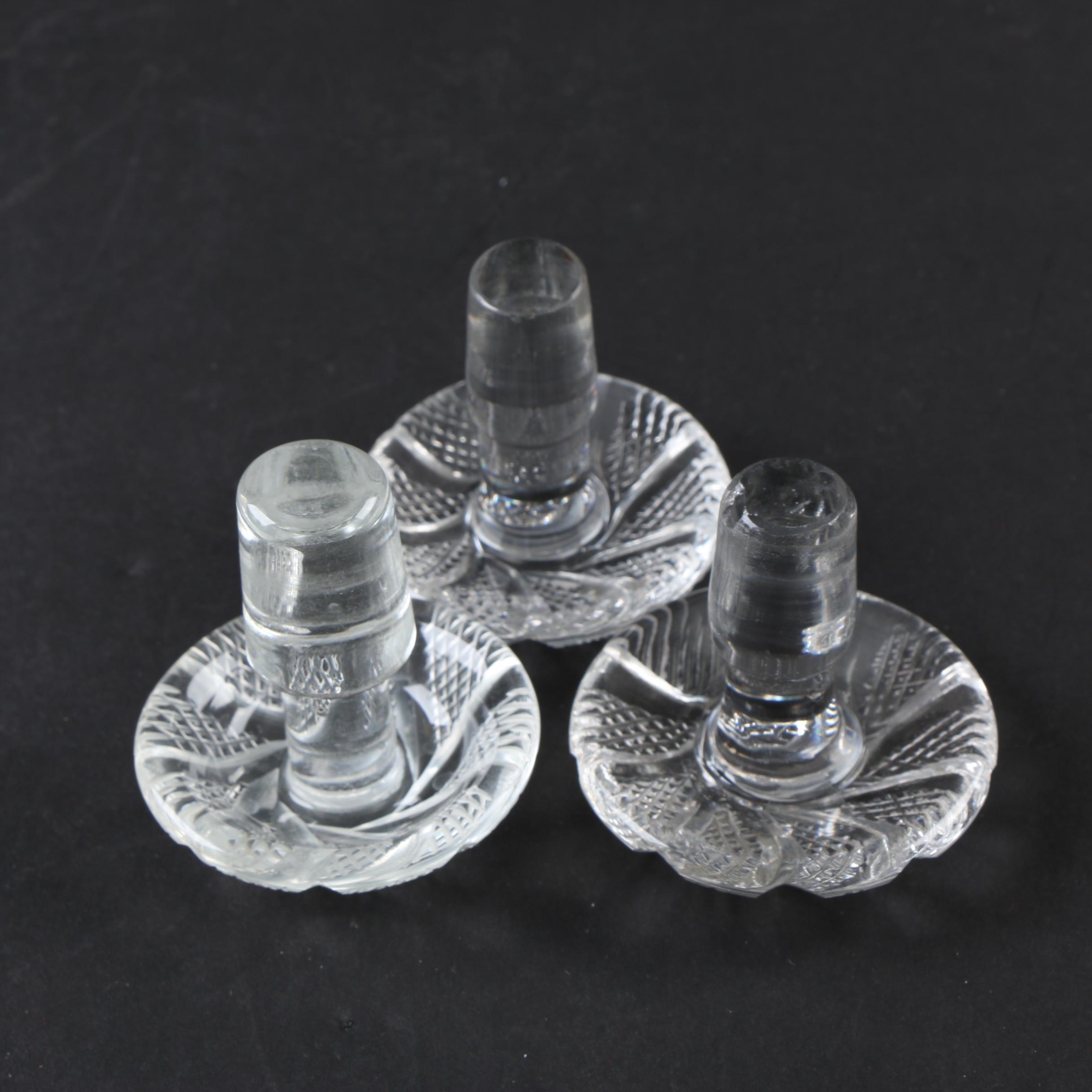 Antique Anglo-Irish Cut Lead Glass Decanters
