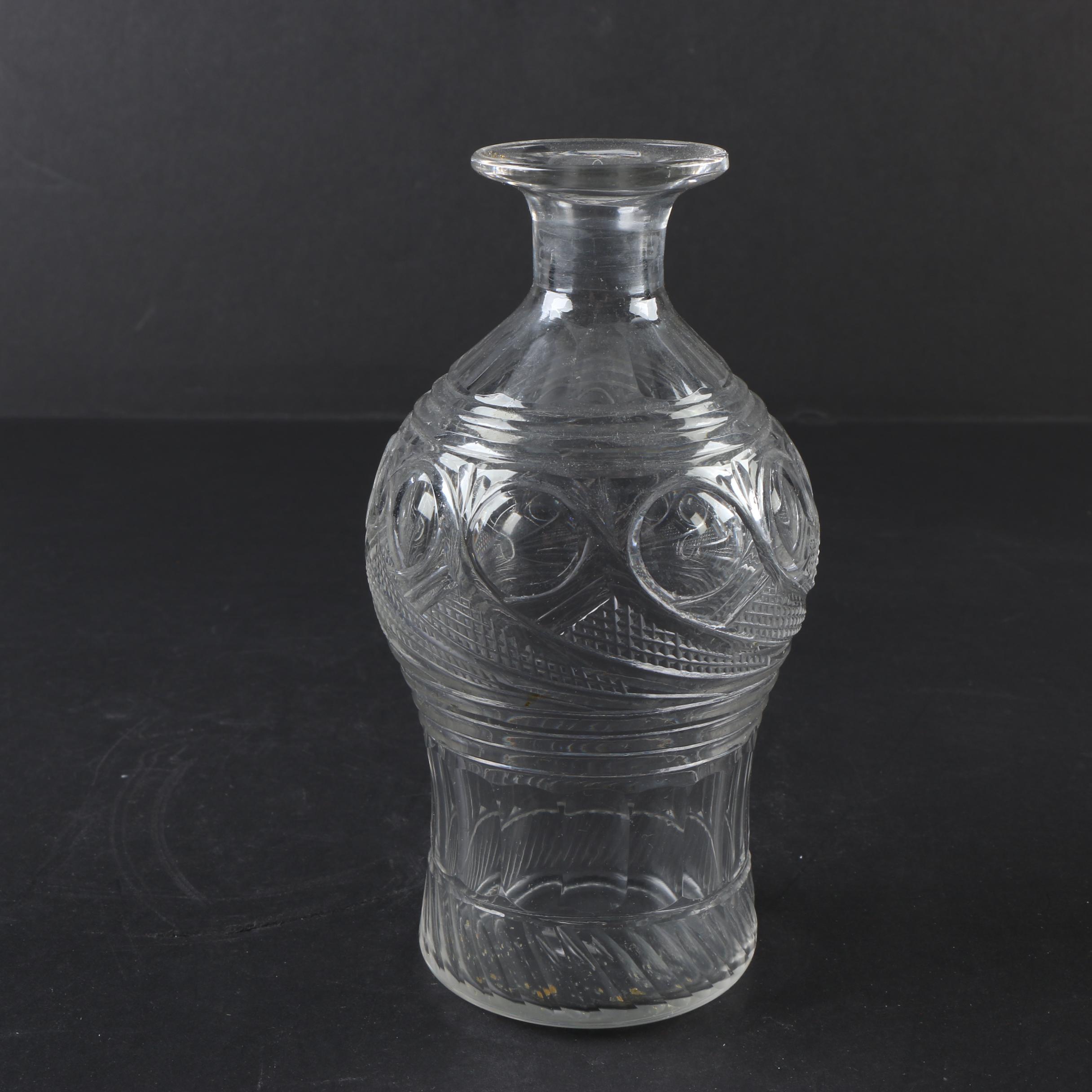 Antique Anglo-Irish Cut Lead Glass Decanters