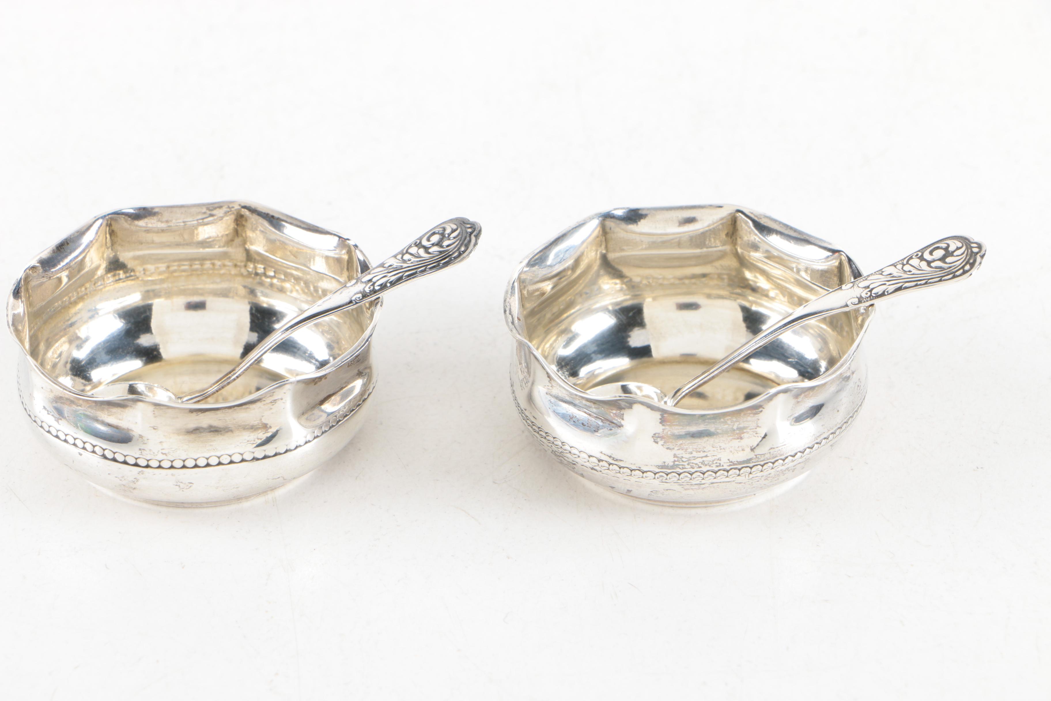 Saart Brothers Sterling Silver Nut Dishes, Salt Spoons and More