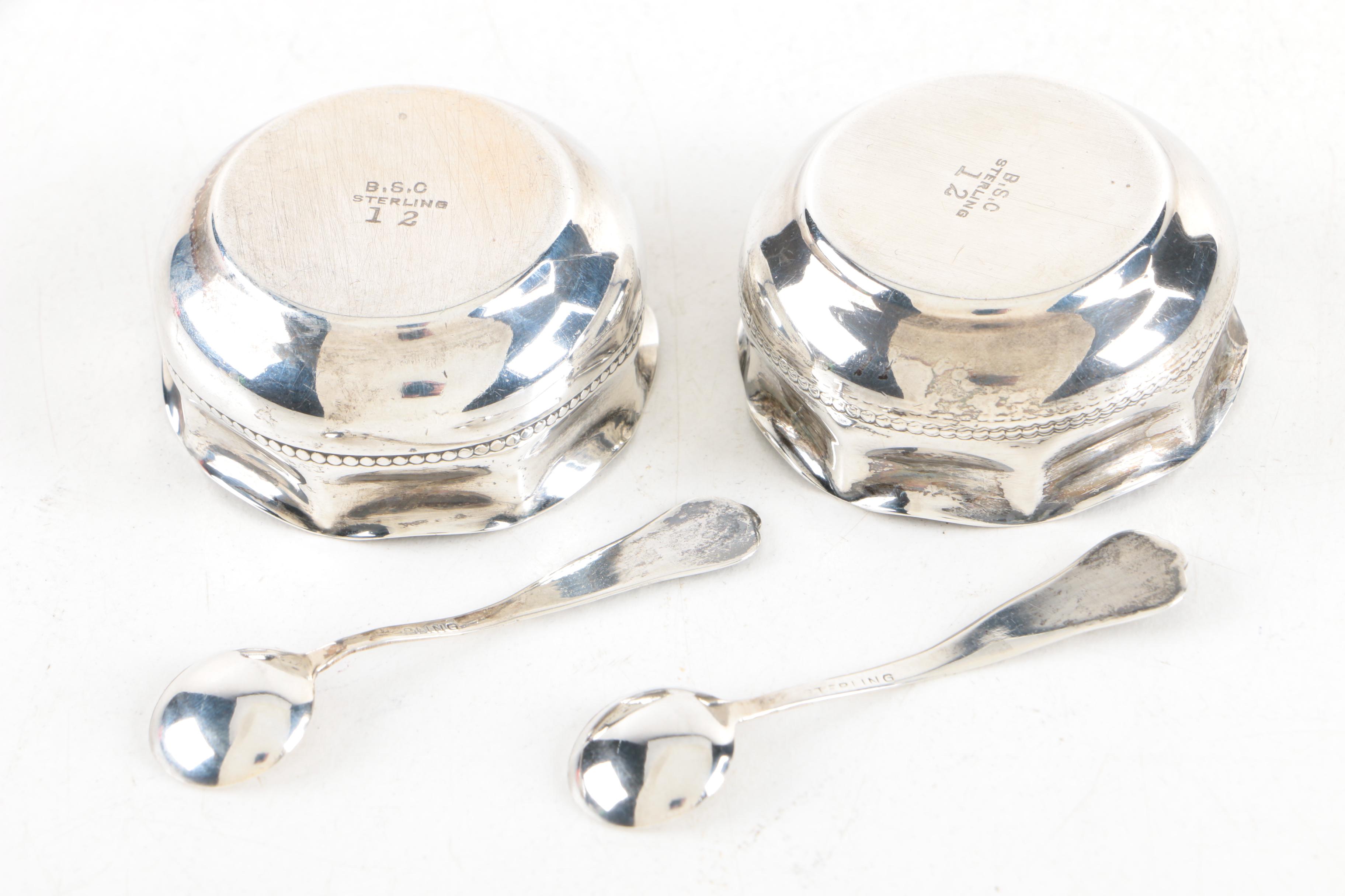 Saart Brothers Sterling Silver Nut Dishes, Salt Spoons and More