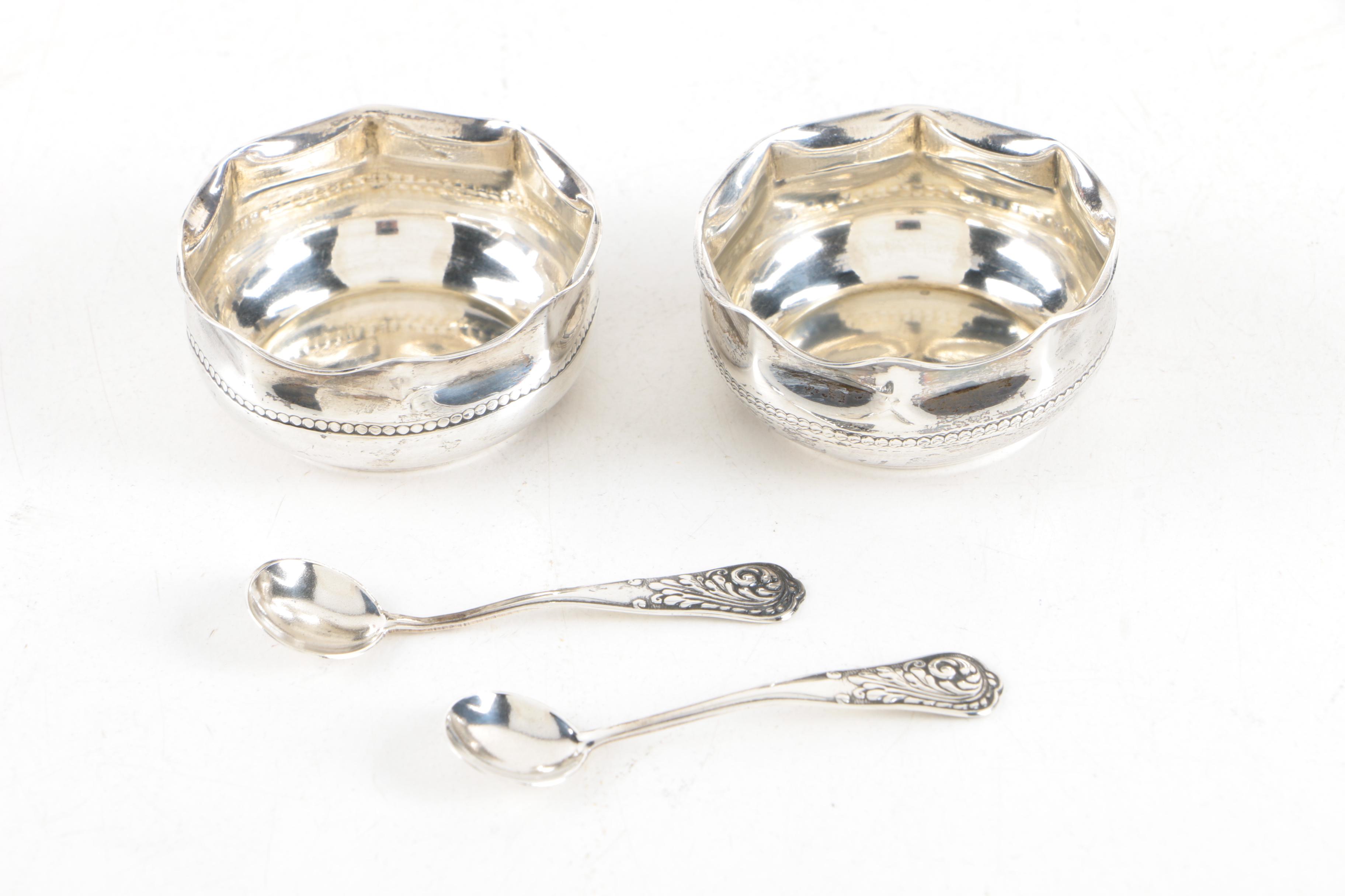 Saart Brothers Sterling Silver Nut Dishes, Salt Spoons and More