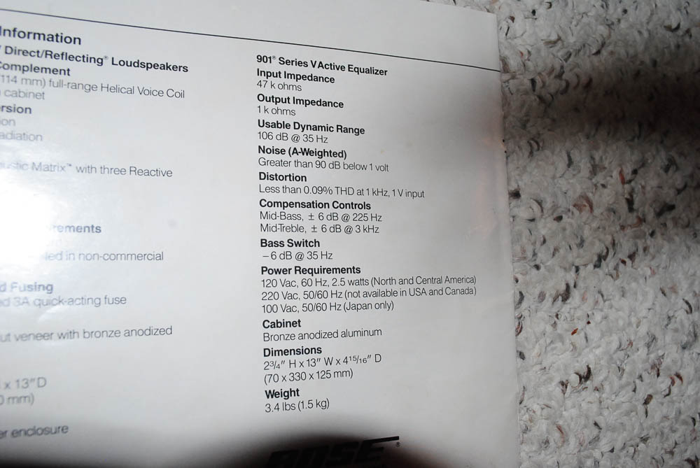 Vintage Bose 901 Series V Direct/Reflecting Loudspeaker System