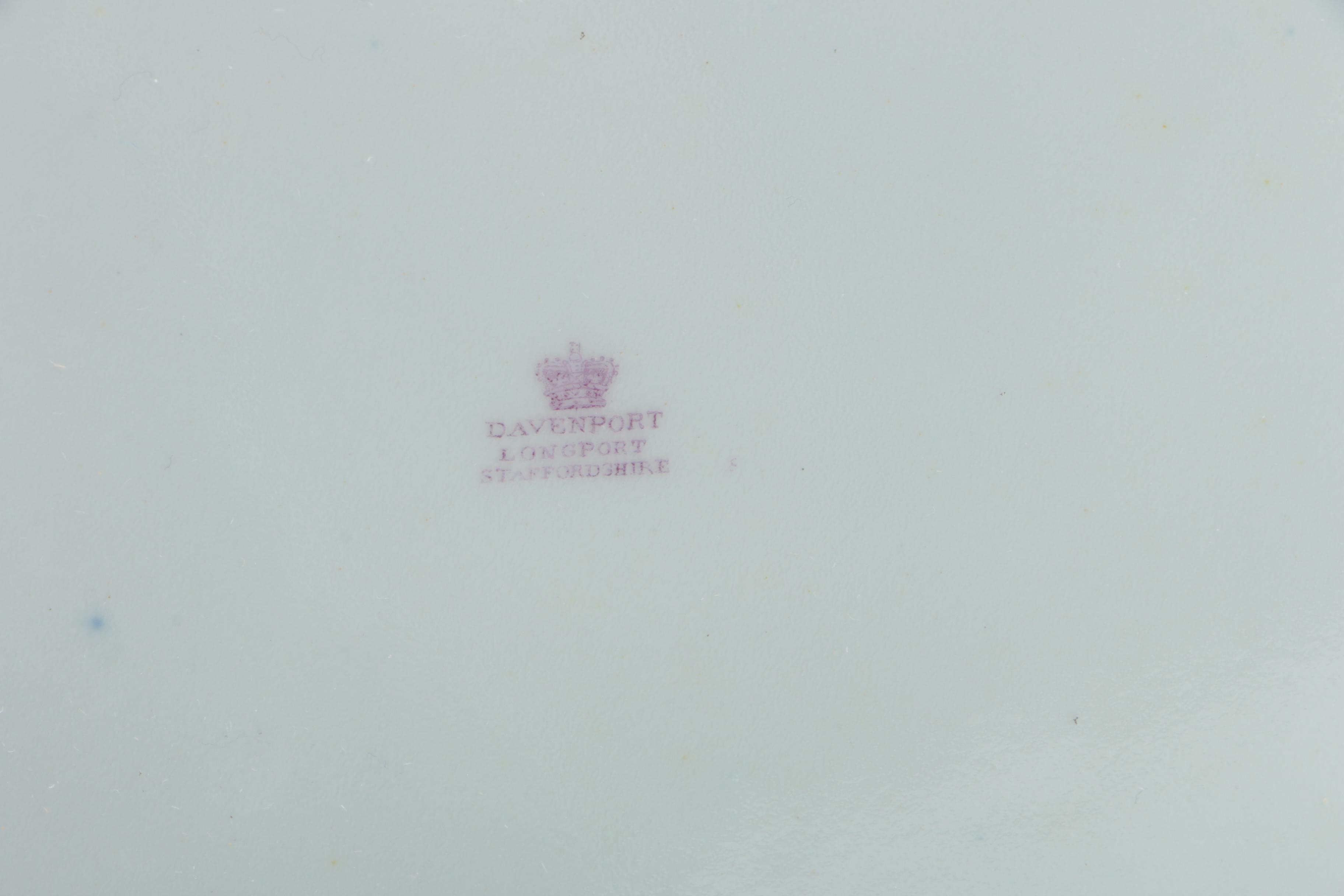 Antique Flight Period Worcester and Davenport Staffordshire Porcelain Serveware