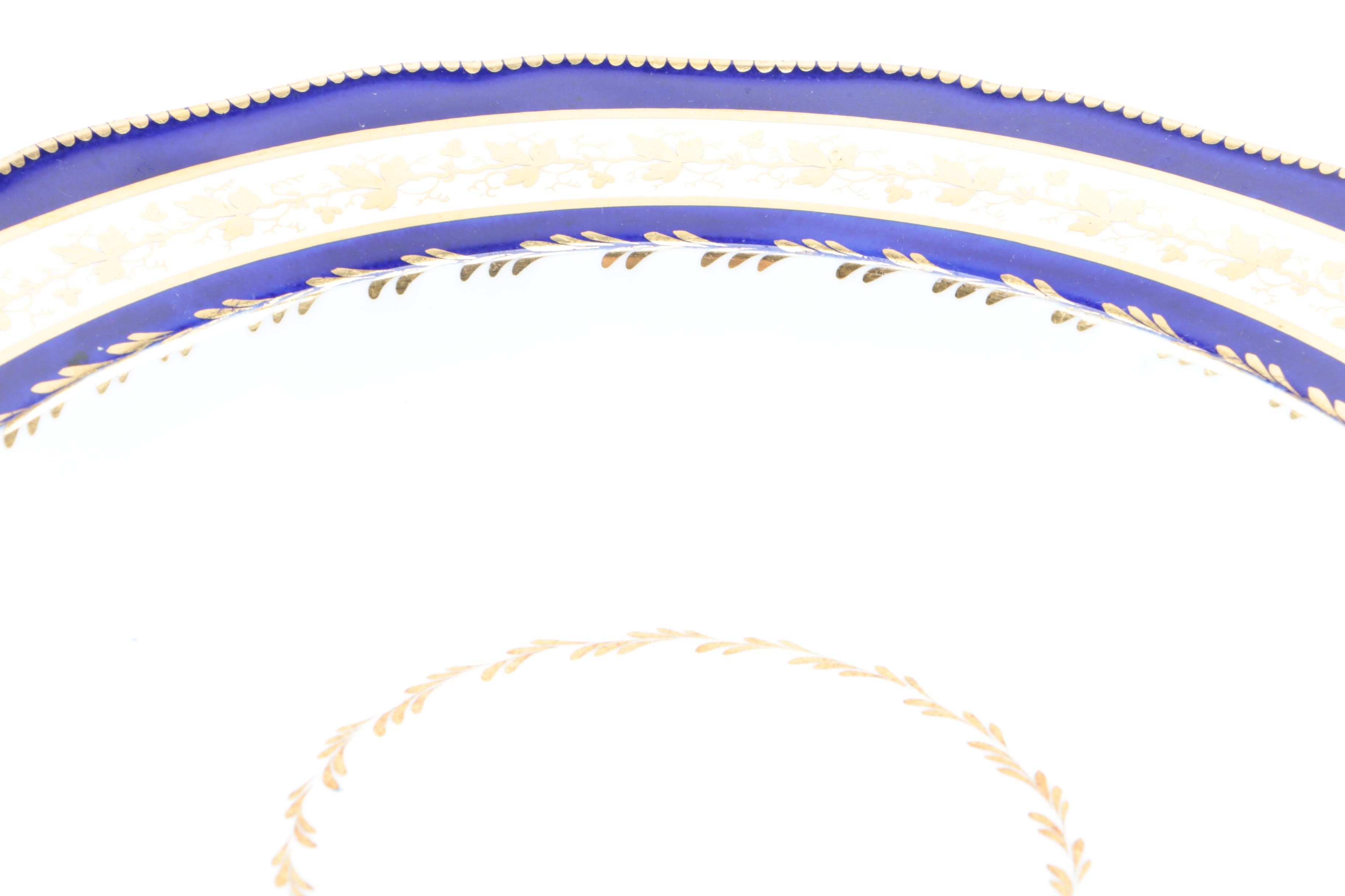 Antique Flight Period Worcester and Davenport Staffordshire Porcelain Serveware