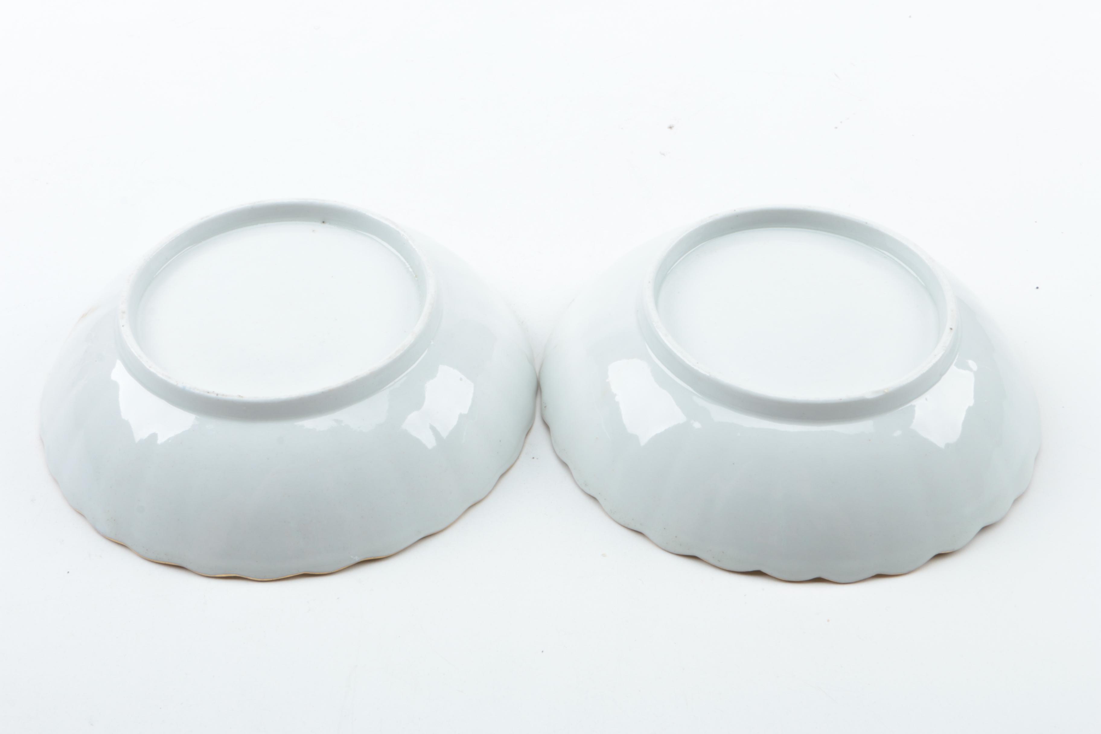 Antique Flight Period Worcester and Davenport Staffordshire Porcelain Serveware